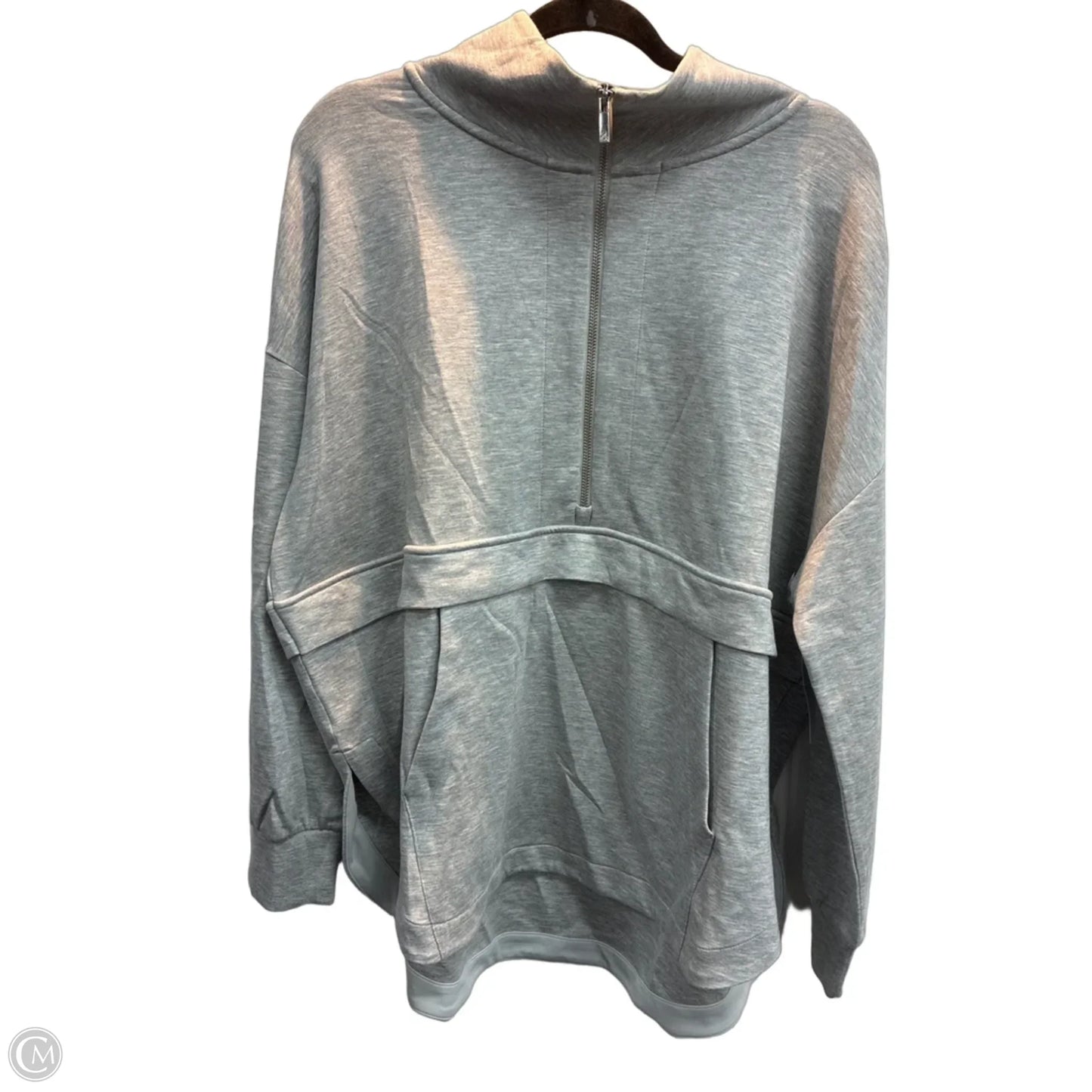 Sweatshirt Crewneck By Lou And Grey In Grey, Size: Xxl