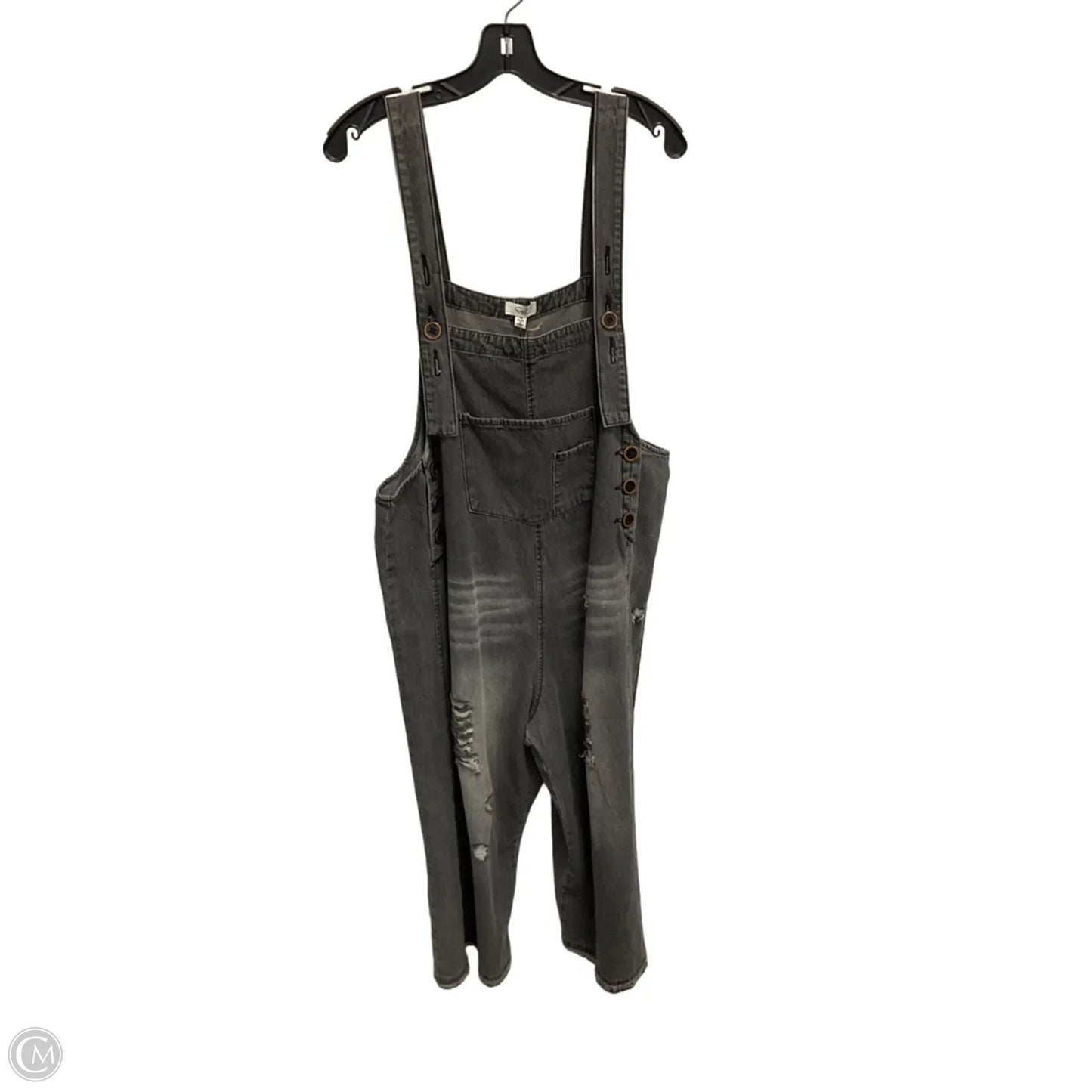 Overalls By Easel In Black Denim, Size: M