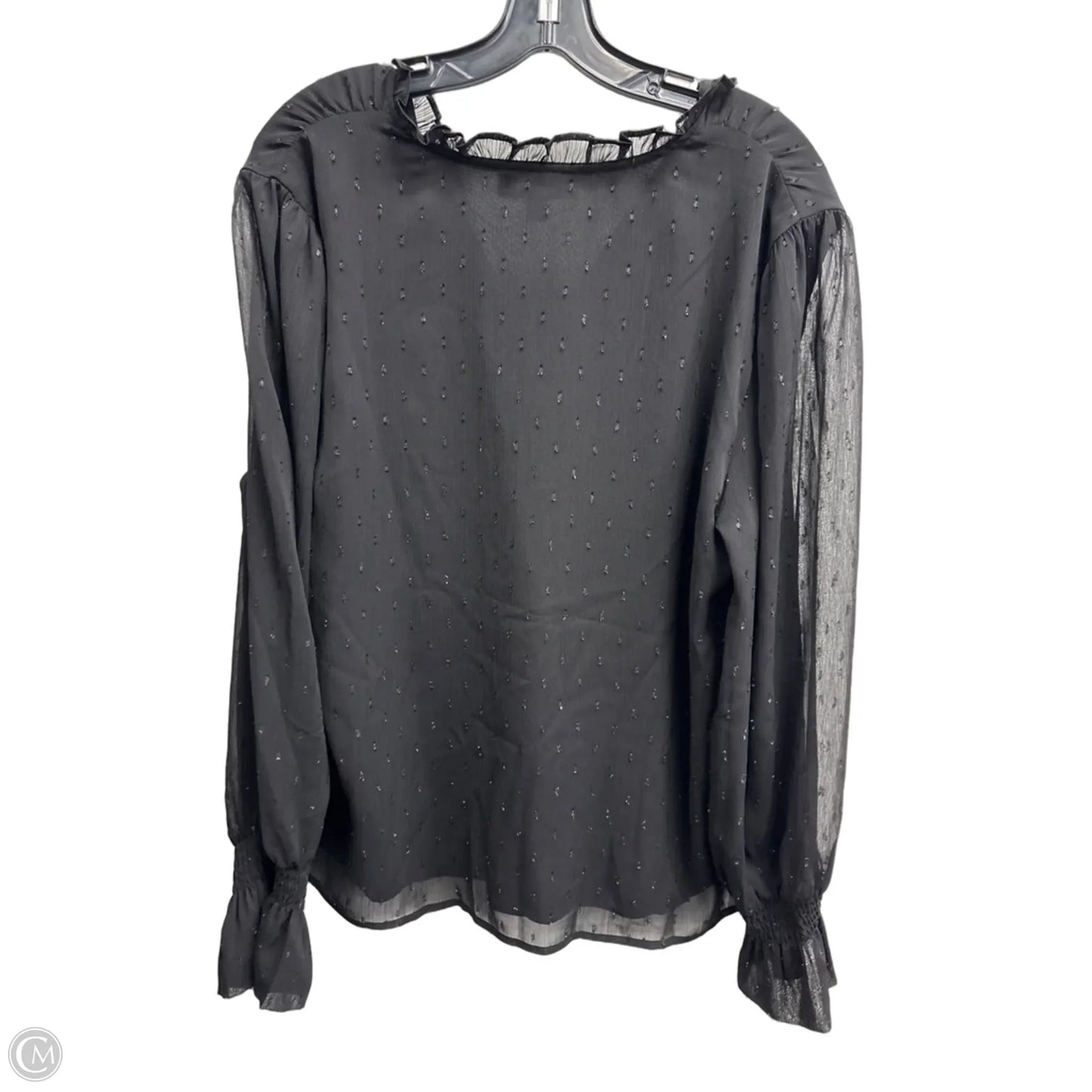 Blouse Long Sleeve By Inc In Black, Size: Xl