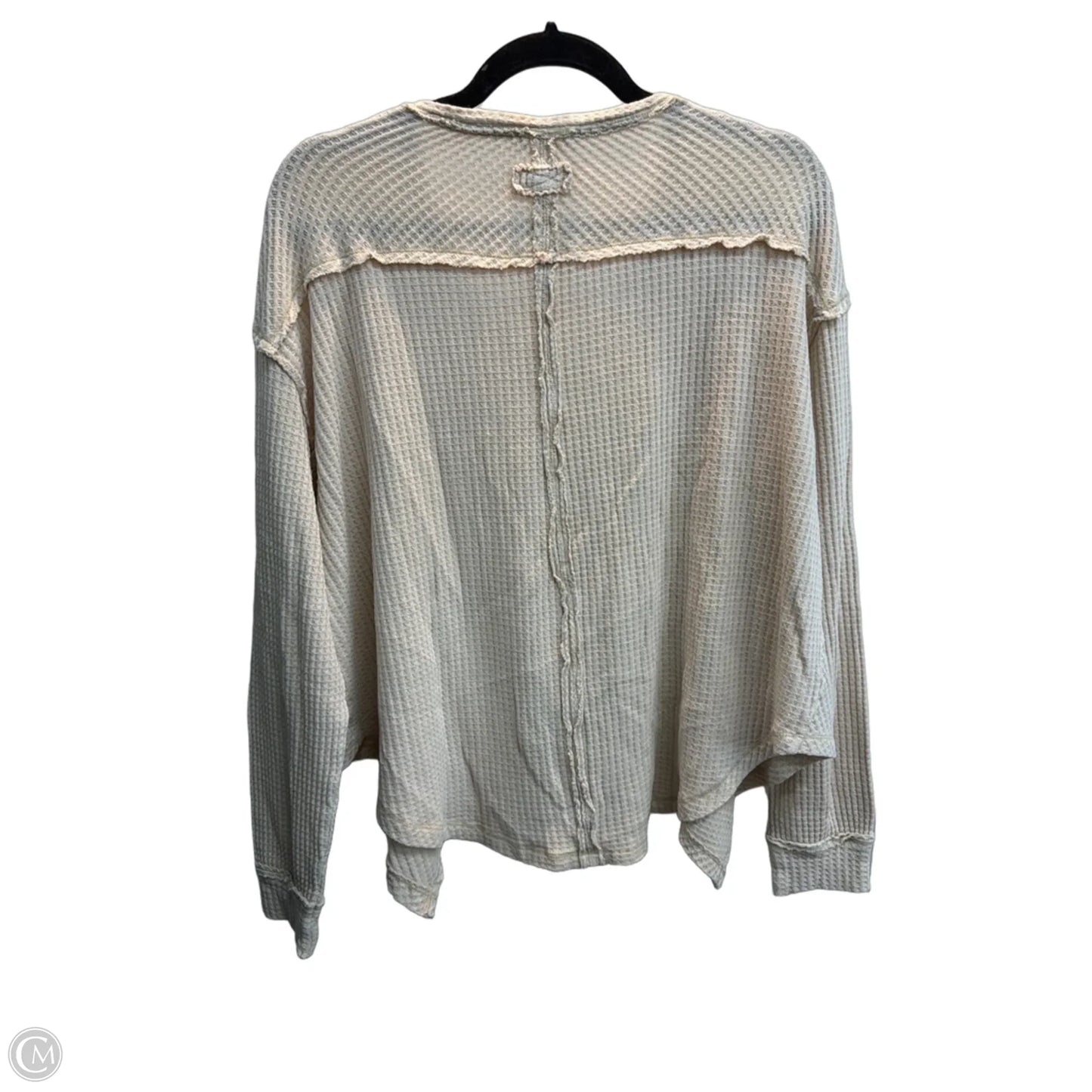 Top Long Sleeve By Easel In Tan, Size: M