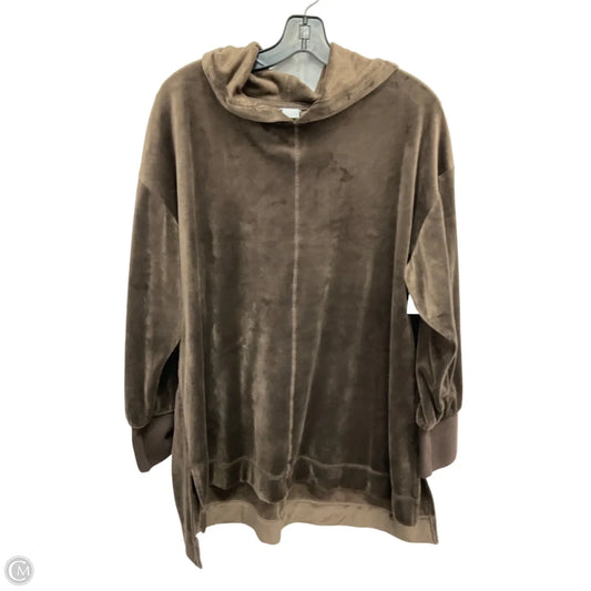 Sweatshirt Hoodie By Zenergy By Chicos In Brown, Size: Xl