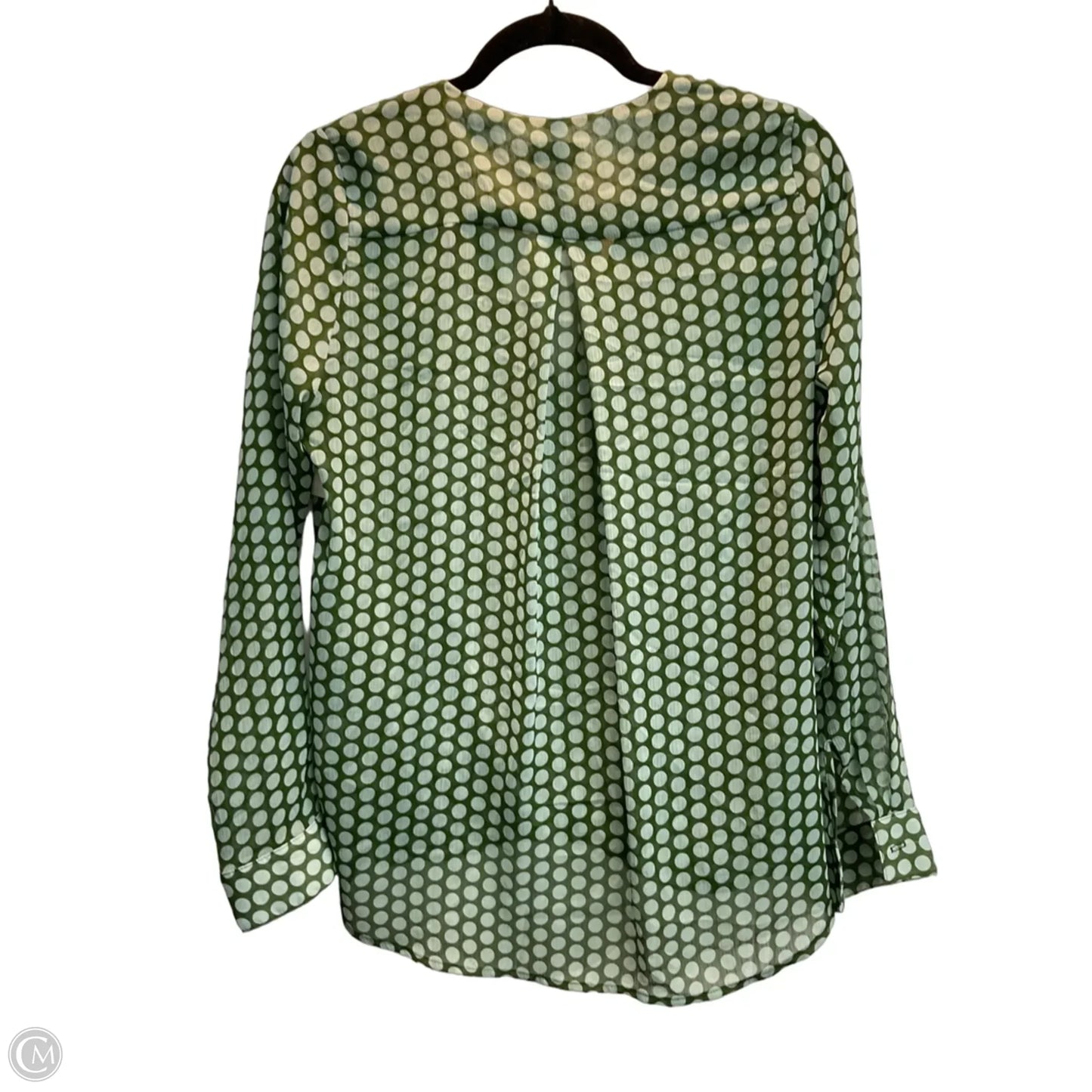 Top Long Sleeve By Kut In Polkadot Pattern, Size: M
