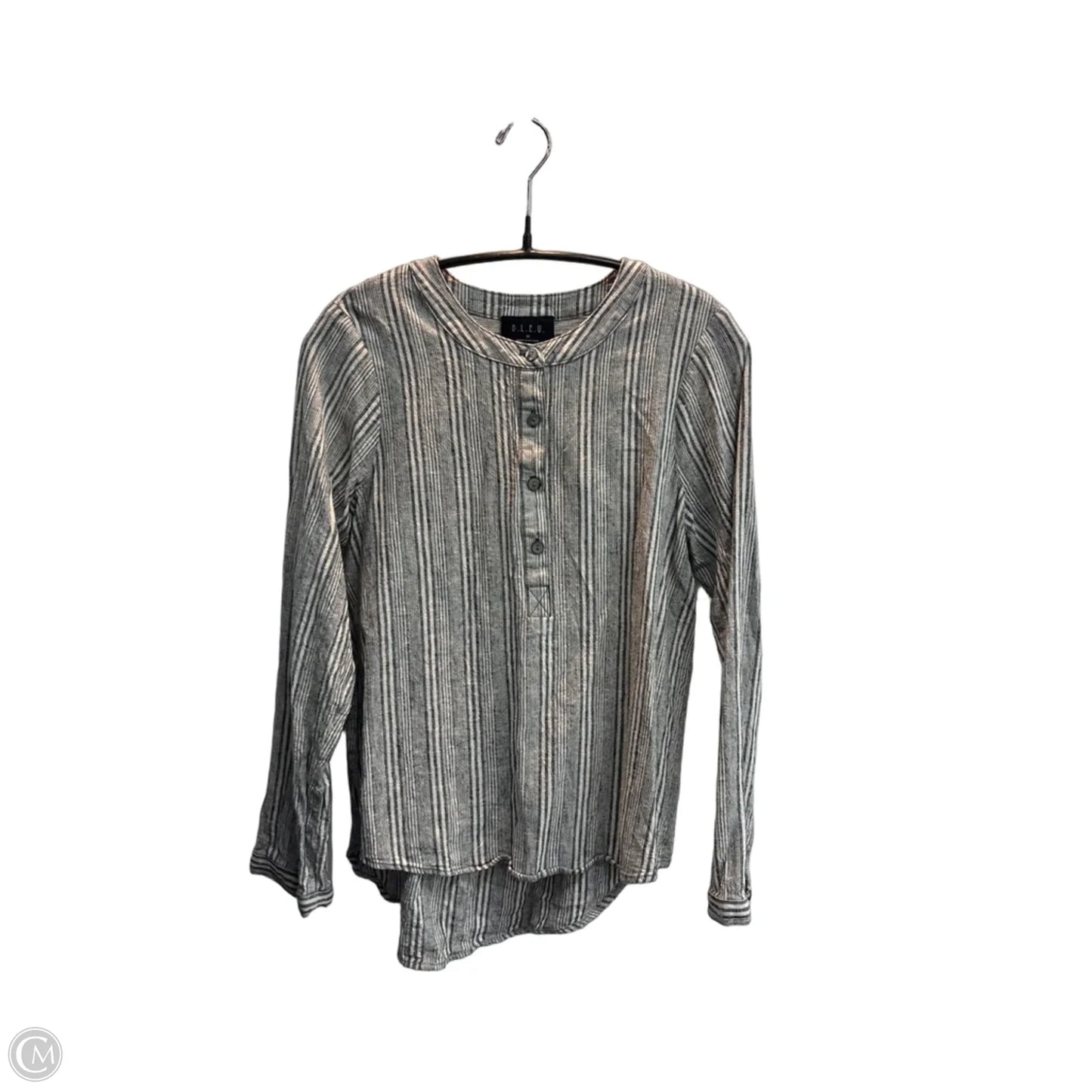 Top Long Sleeve By Clothes Mentor In Striped Pattern, Size: M