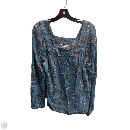 Blouse Long Sleeve By Sonoma In Blue, Size: L