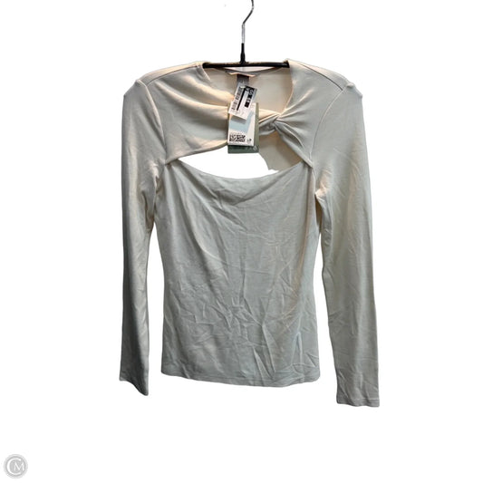 Top Long Sleeve By H&m In Cream, Size: S