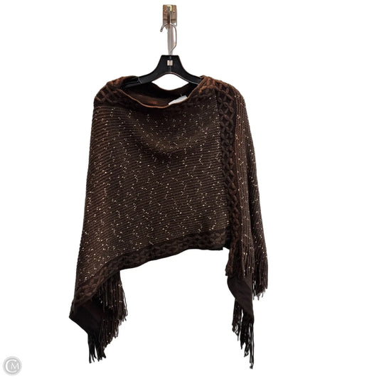 Poncho By Clothes Mentor In Brown, Size: 0