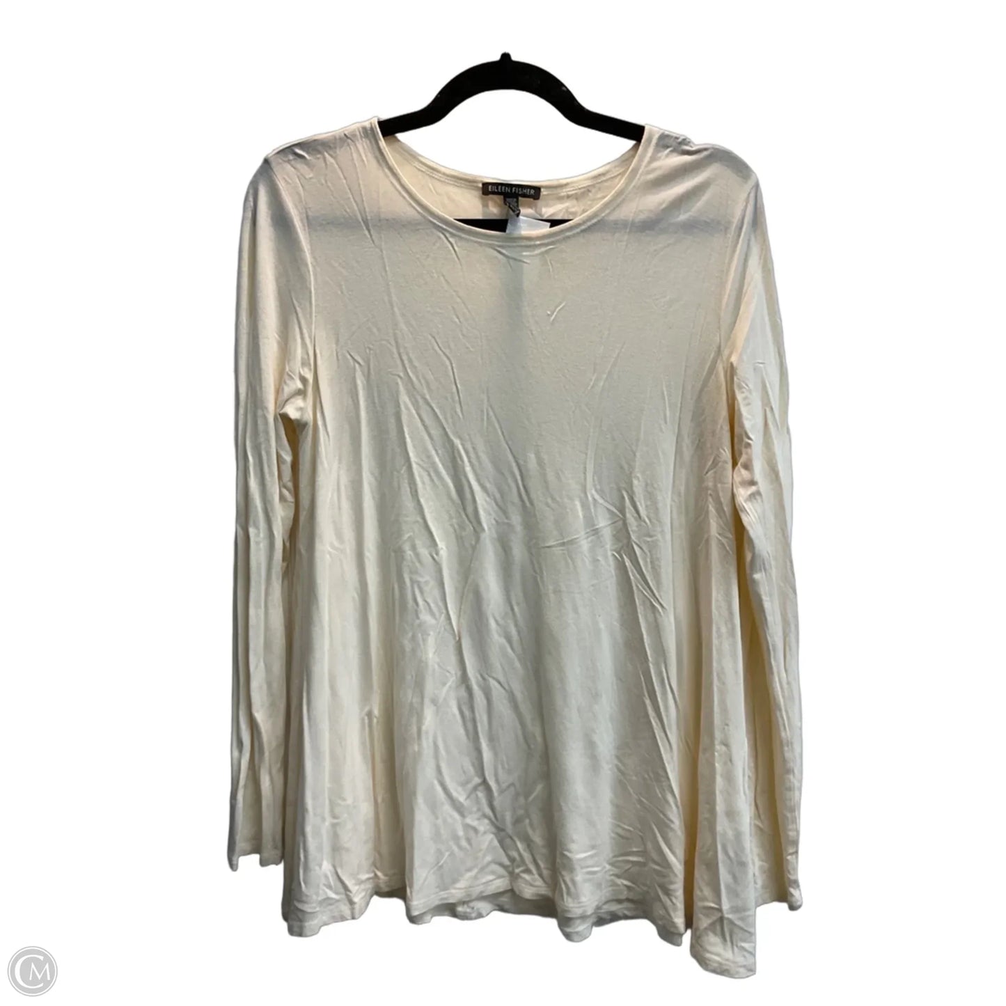 Top Long Sleeve Basic By Eileen Fisher In Cream, Size: Xs