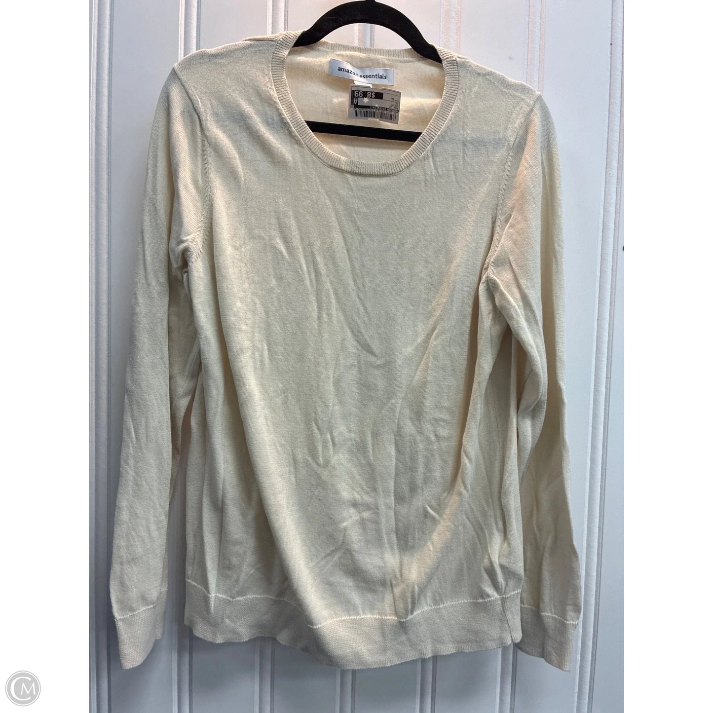 Top Long Sleeve By Amazon Essentials In Cream, Size: Xl