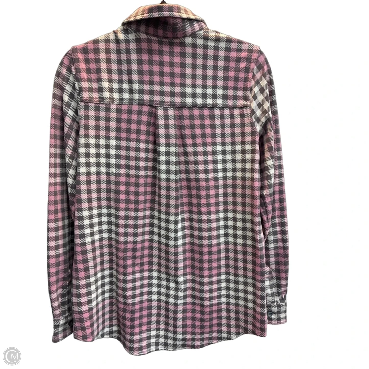 Blouse Long Sleeve By Duluth Trading In Checkered Pattern, Size: S