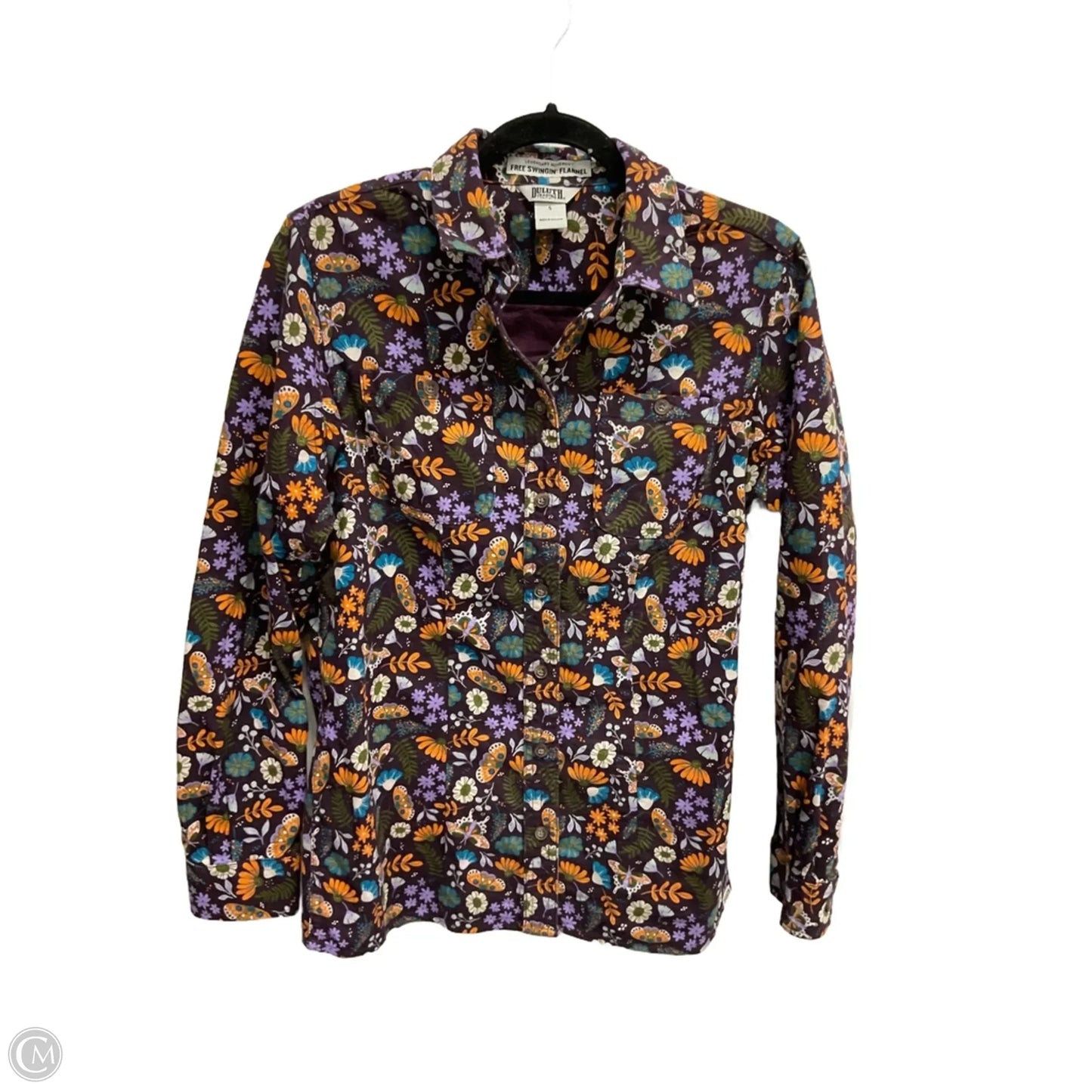 Blouse Long Sleeve By Duluth Trading In Floral Print, Size: S
