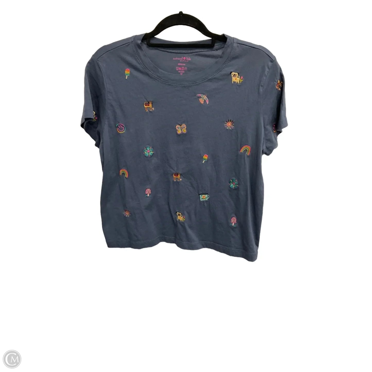 Top Short Sleeve By Natural Life In Blue, Size: M