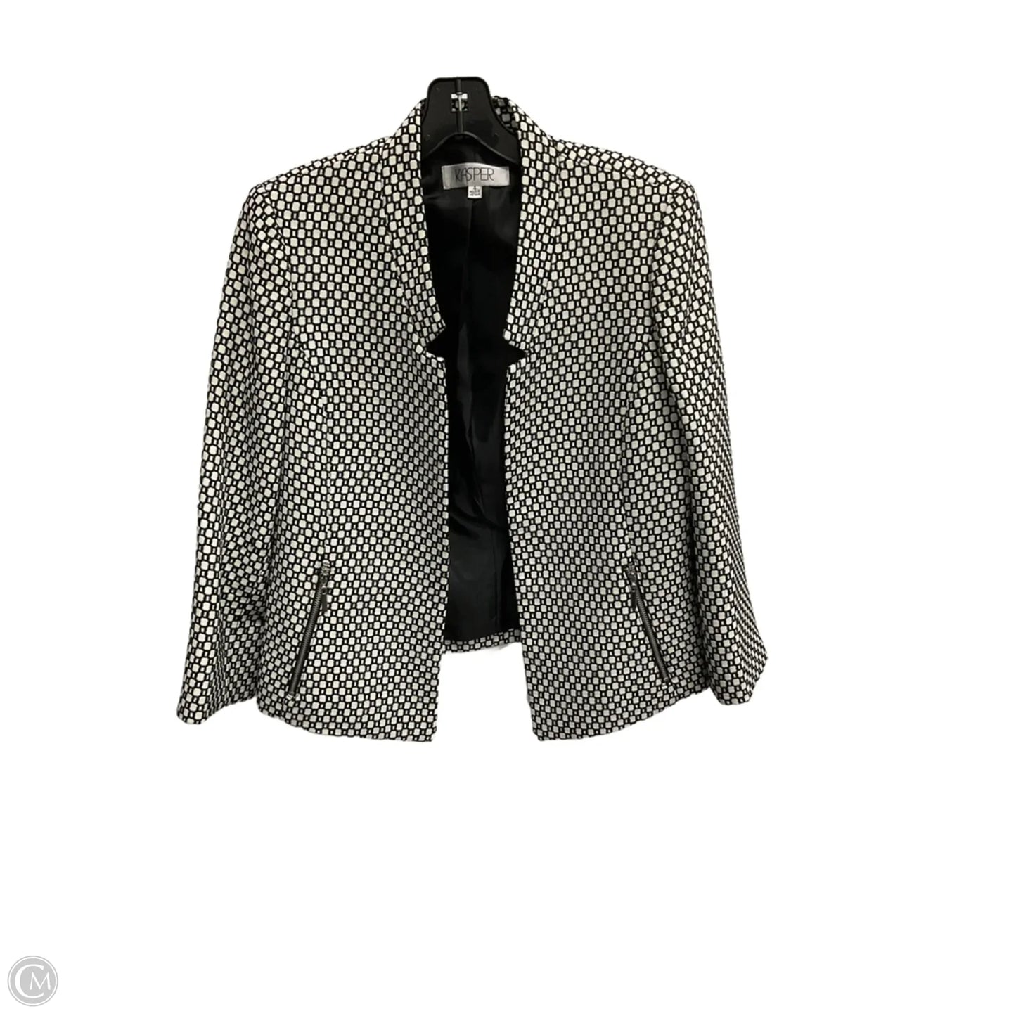 Blazer By Kasper In Geometric Pattern, Size: S