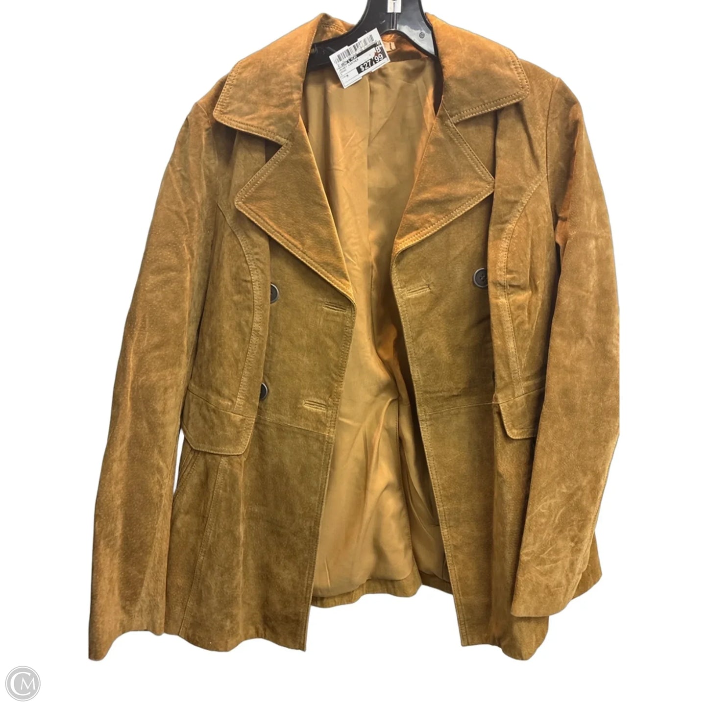Jacket Leather By Willow & Clay In Brown, Size: M