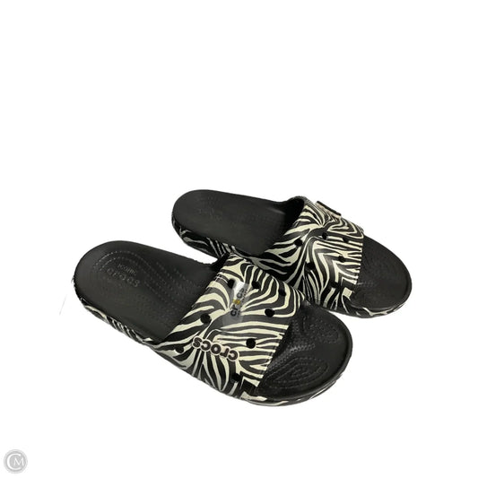 Sandals Sport By Crocs In Zebra Print, Size: 12