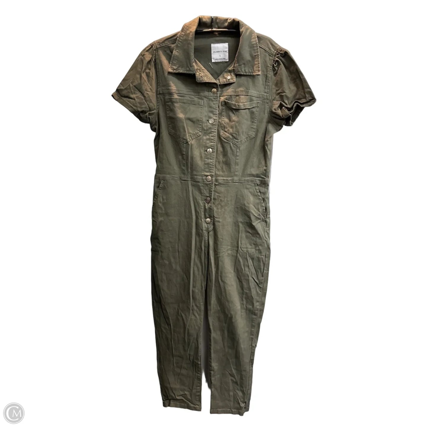 Jumpsuit By Celebrity Pink In Green Denim, Size: L