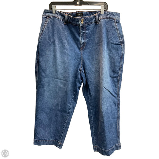 Jeans Cropped By Talbots In Blue Denim, Size: 22