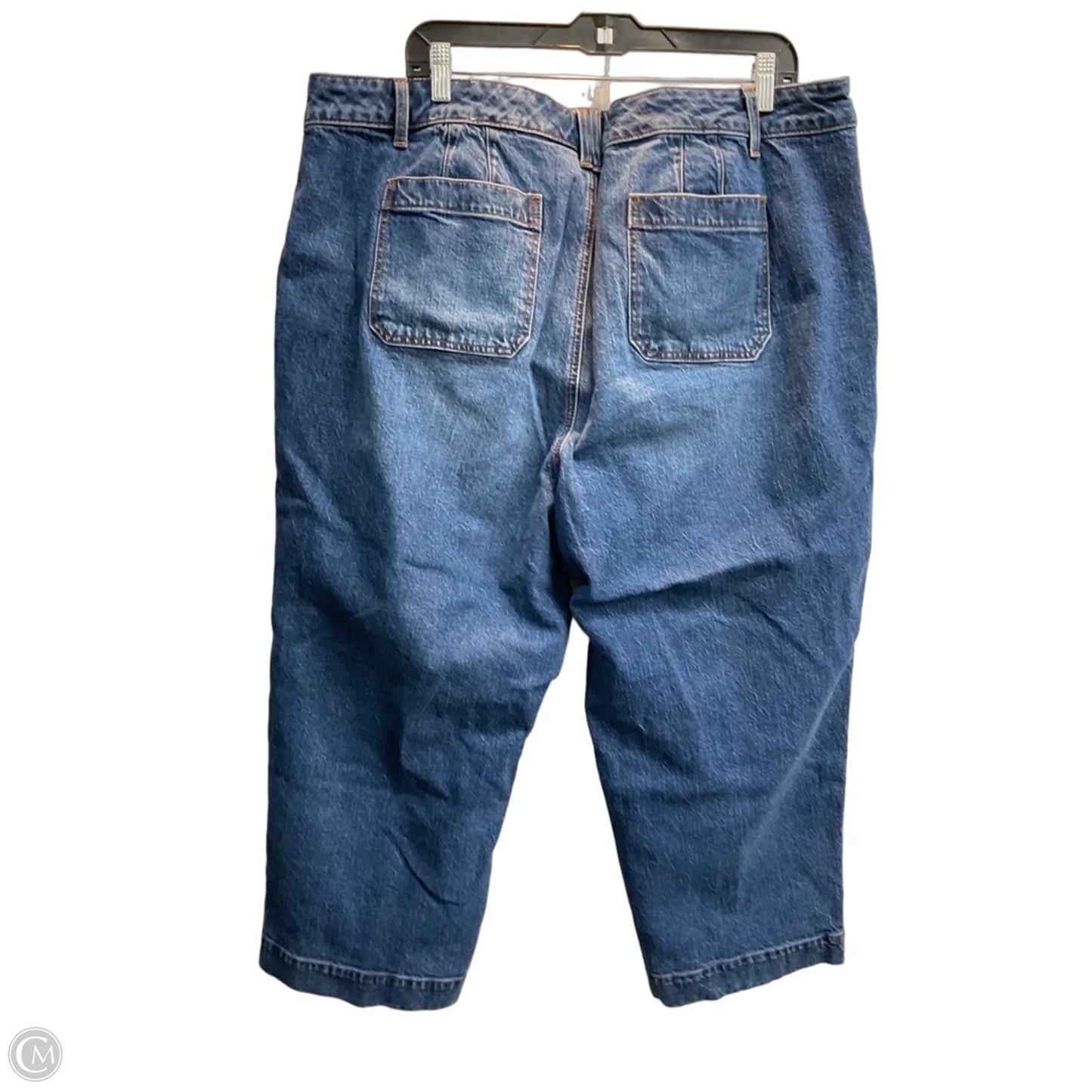Jeans Cropped By Talbots In Blue Denim, Size: 22