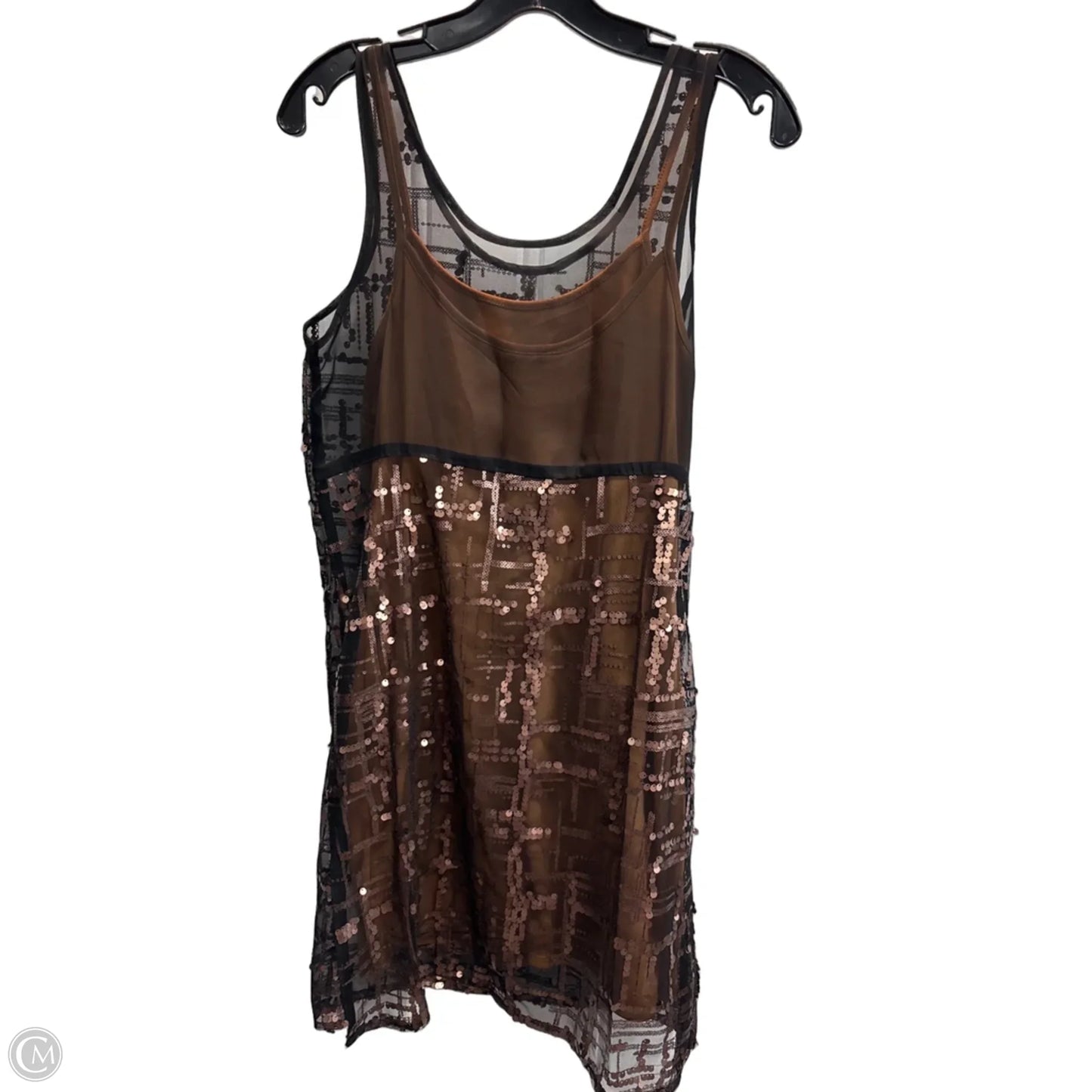 Dress Party Midi By Simply Vera In Black & Gold, Size: S