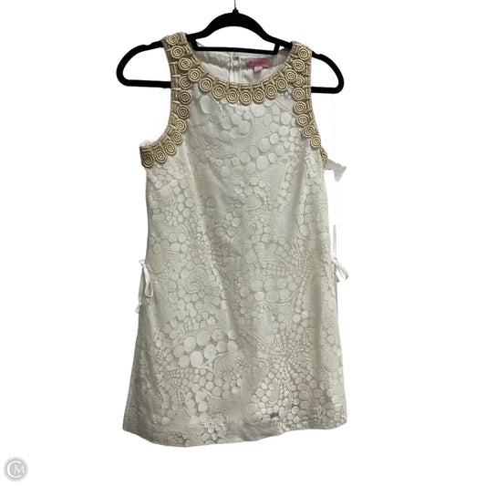 Romper Designer By Lilly Pulitzer In Gold & White, Size: Xs