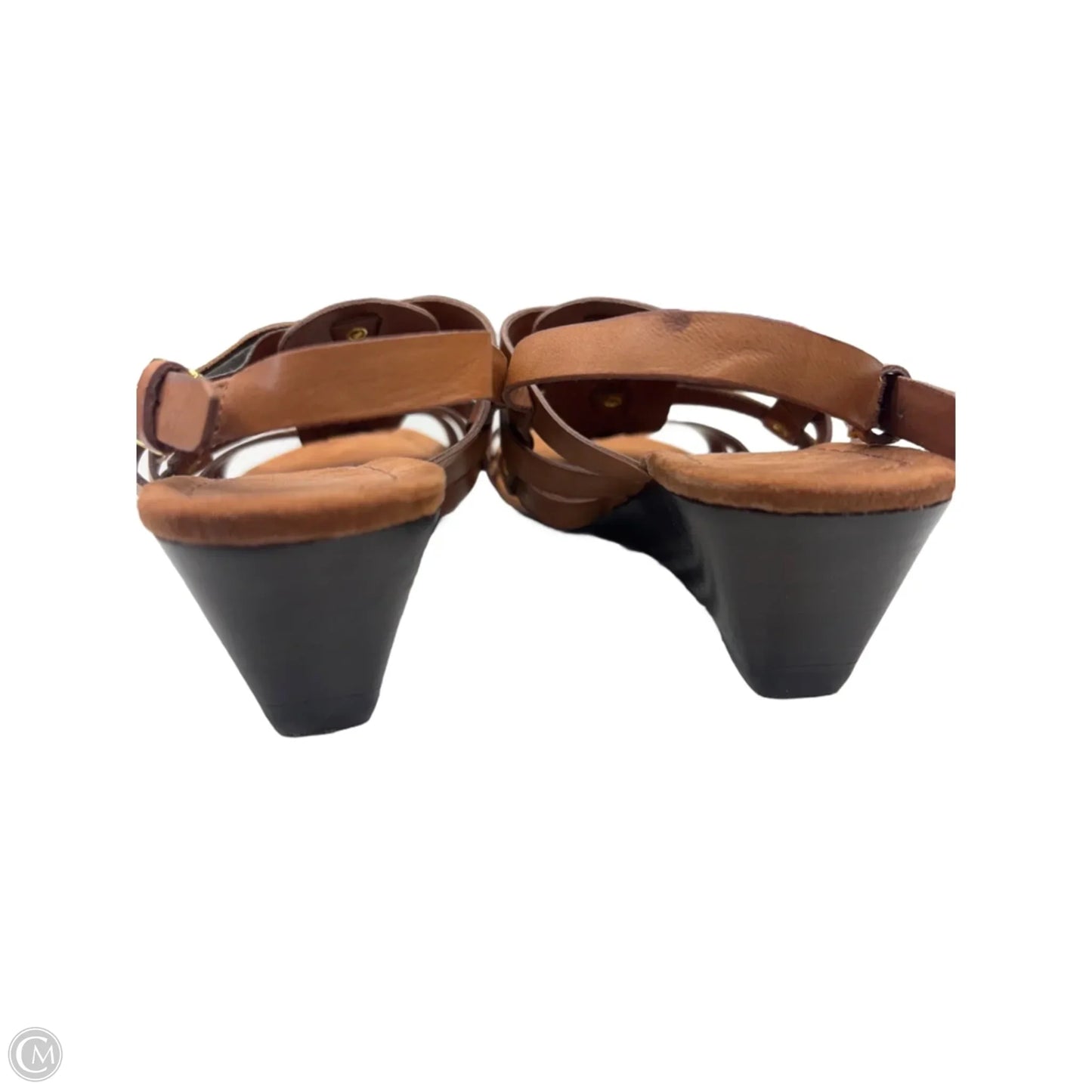 Sandals Heels Wedge By Lauren By Ralph Lauren In Brown, Size: 5.5