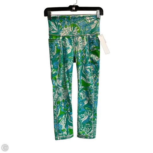Capris Designer By Lilly Pulitzer In Blue & Green, Size: S