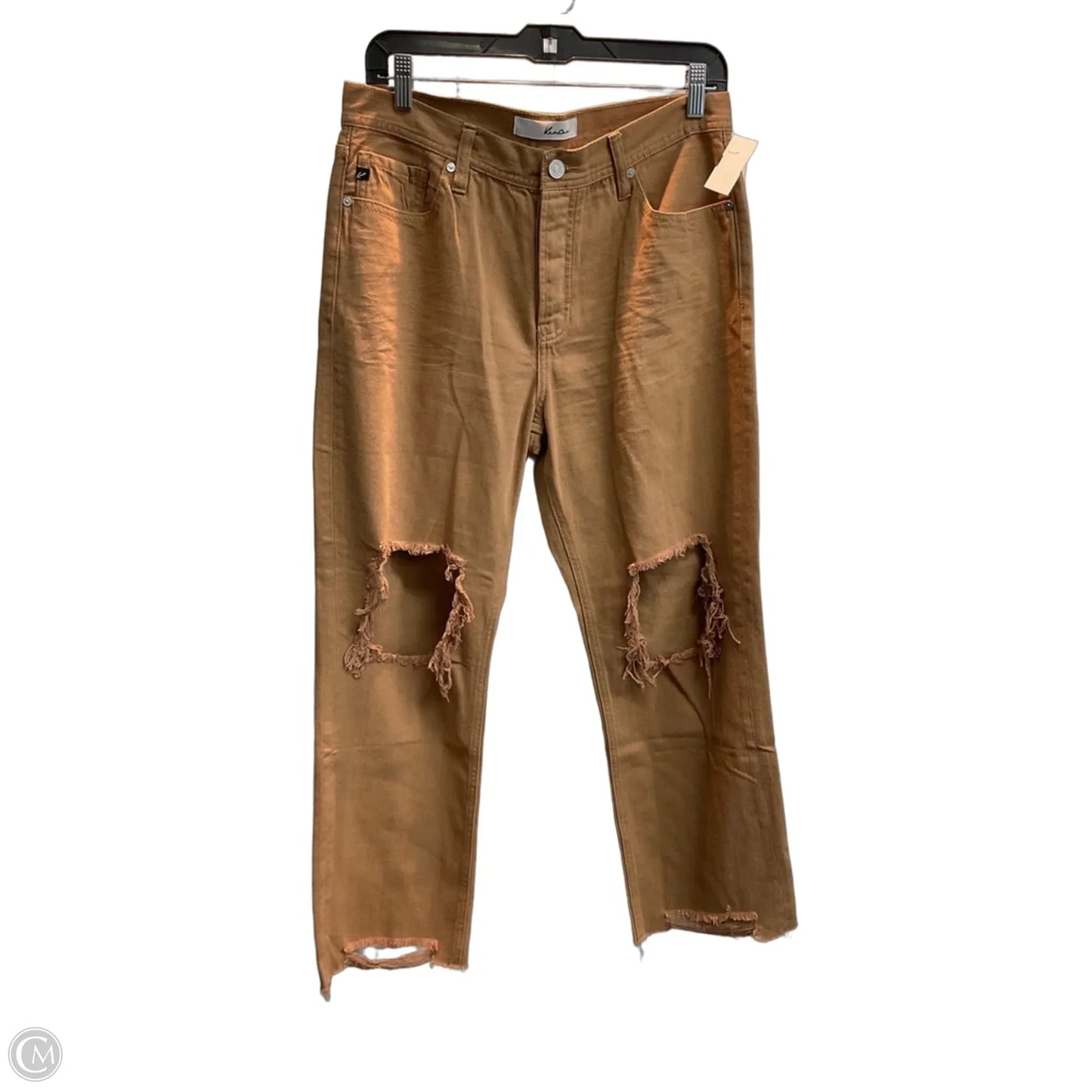 Jeans Wide Leg By Kancan In Brown Denim, Size: 10