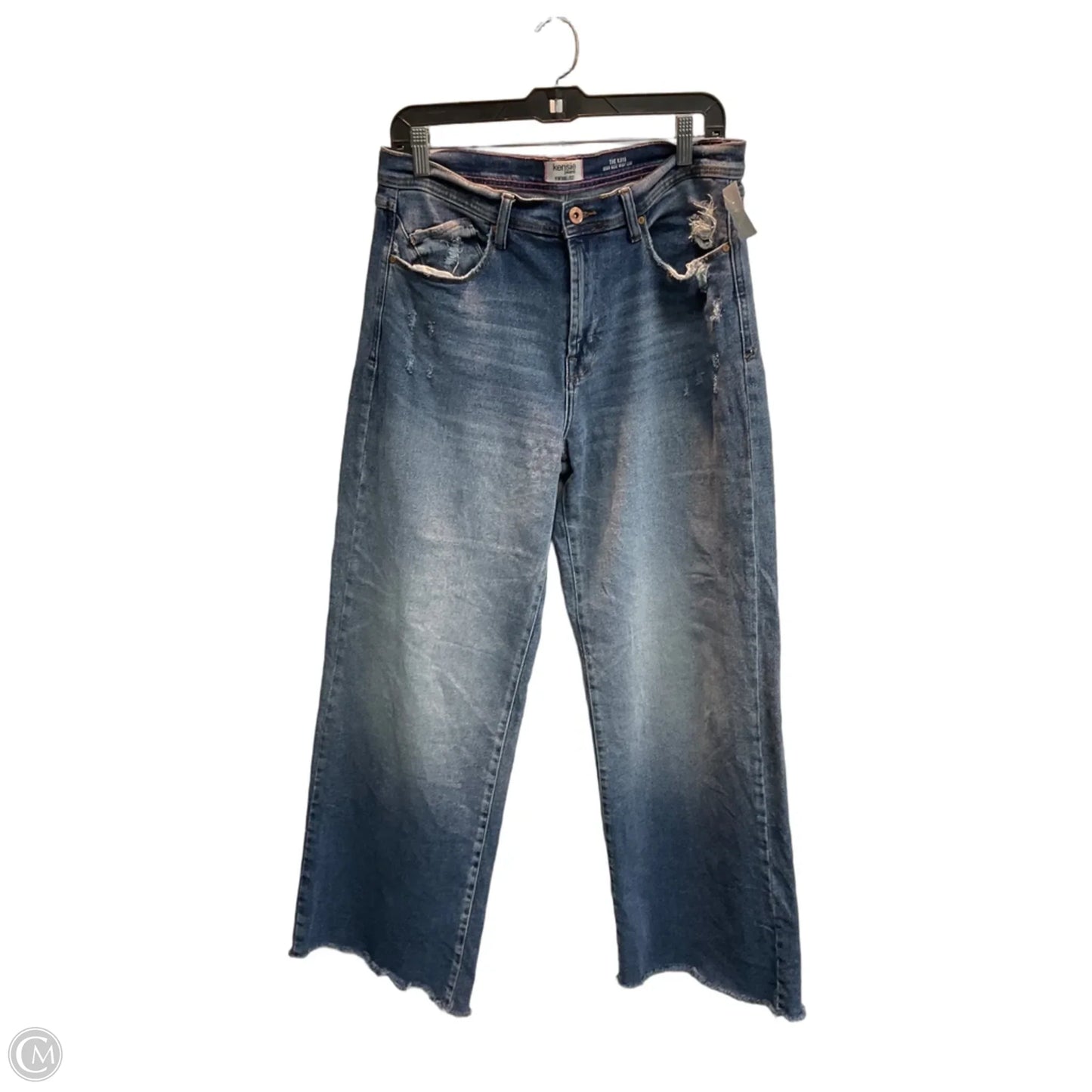 Jeans Wide Leg By Kensie In Blue Red & White, Size: 8