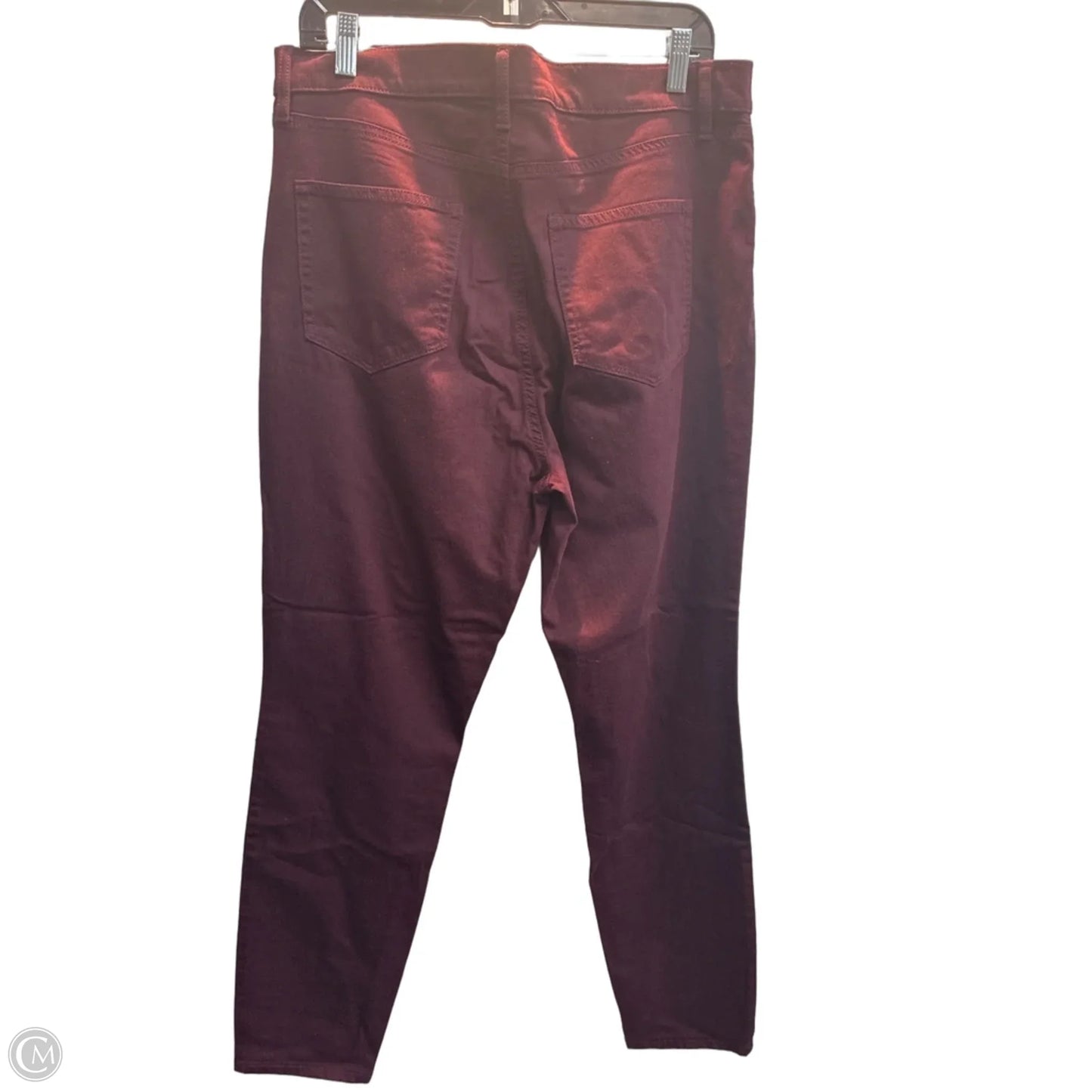 Jeans Skinny By Loft In Maroon, Size: 14