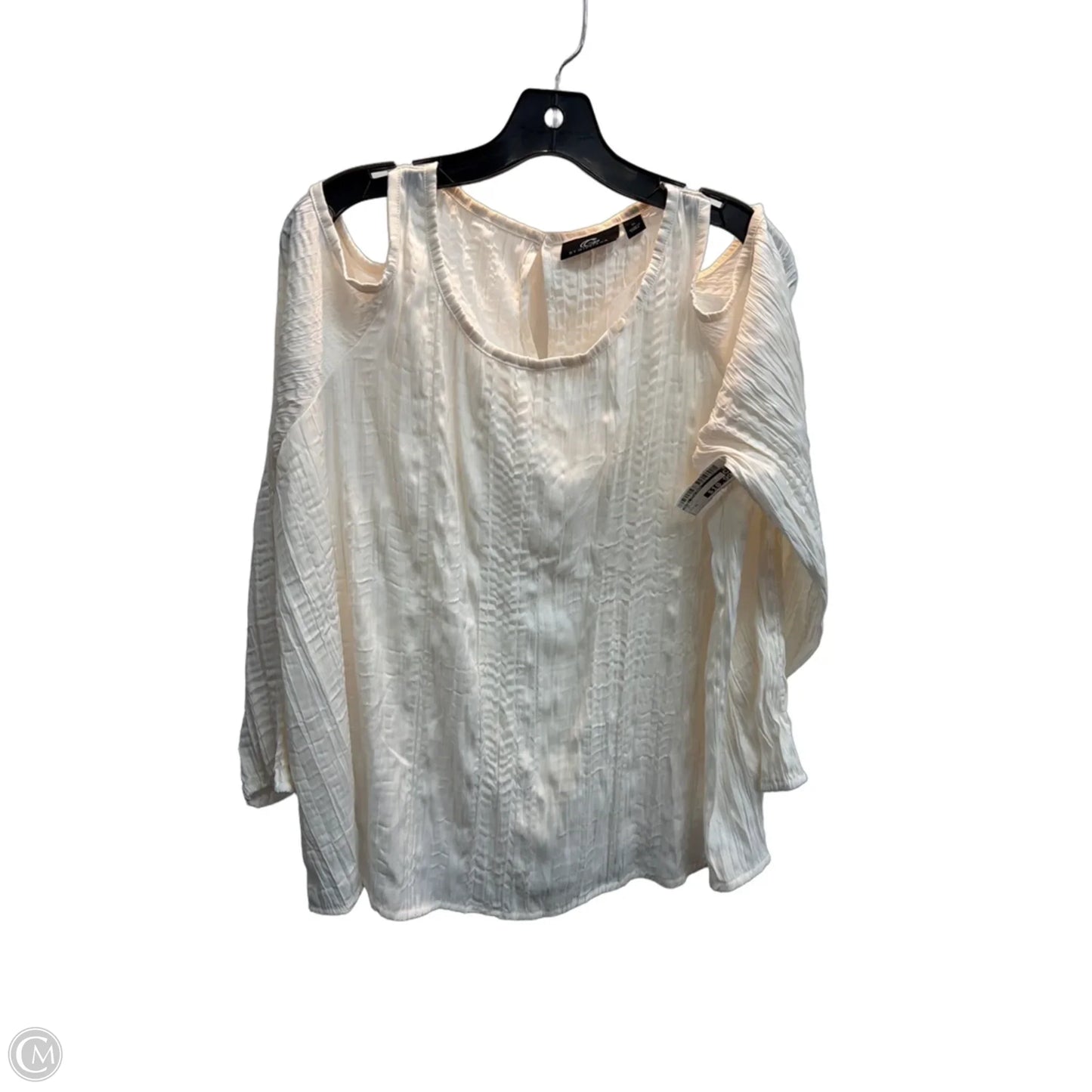Top Long Sleeve By G By Giuliana In Cream, Size: Xl