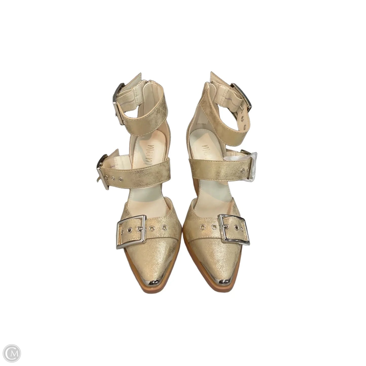 Shoes Heels Block By Clothes Mentor In Gold