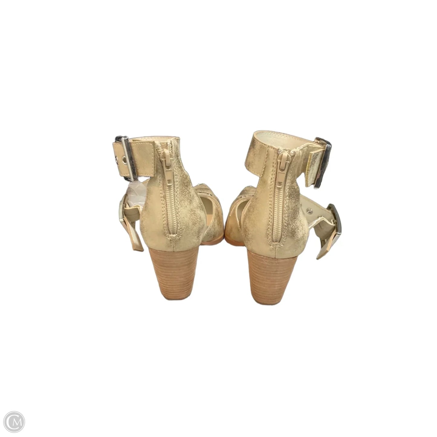 Shoes Heels Block By Clothes Mentor In Gold