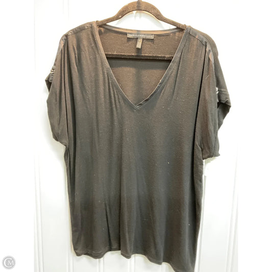 Top Short Sleeve By White House Black Market In Black, Size: L