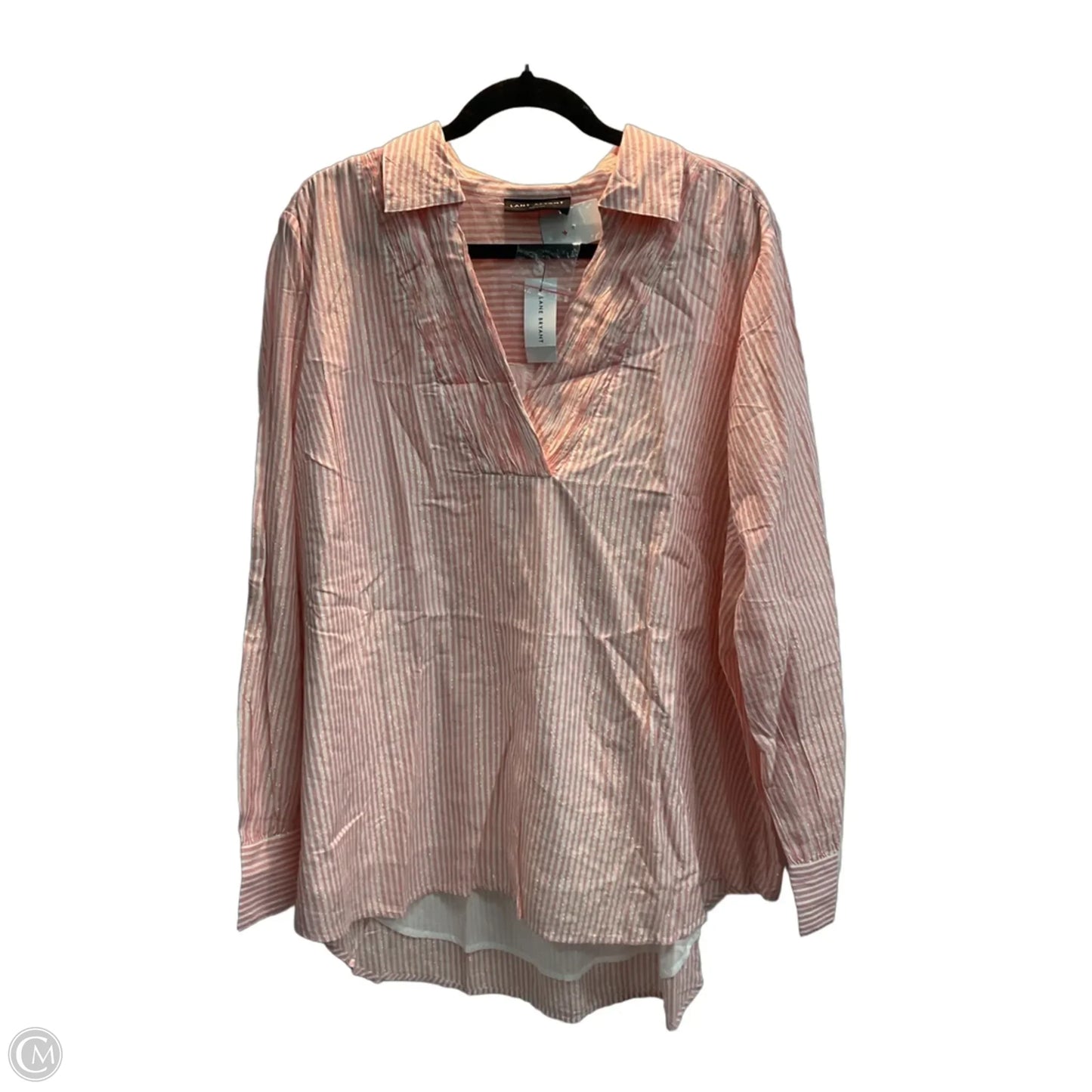 Blouse Long Sleeve By Lane Bryant In Striped Pattern, Size: 3x