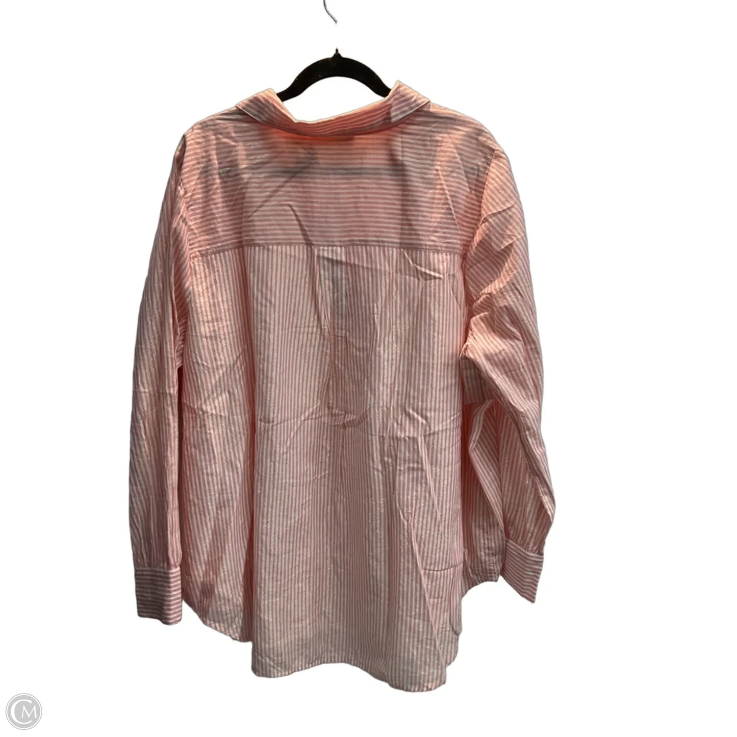 Blouse Long Sleeve By Lane Bryant In Striped Pattern, Size: 3x