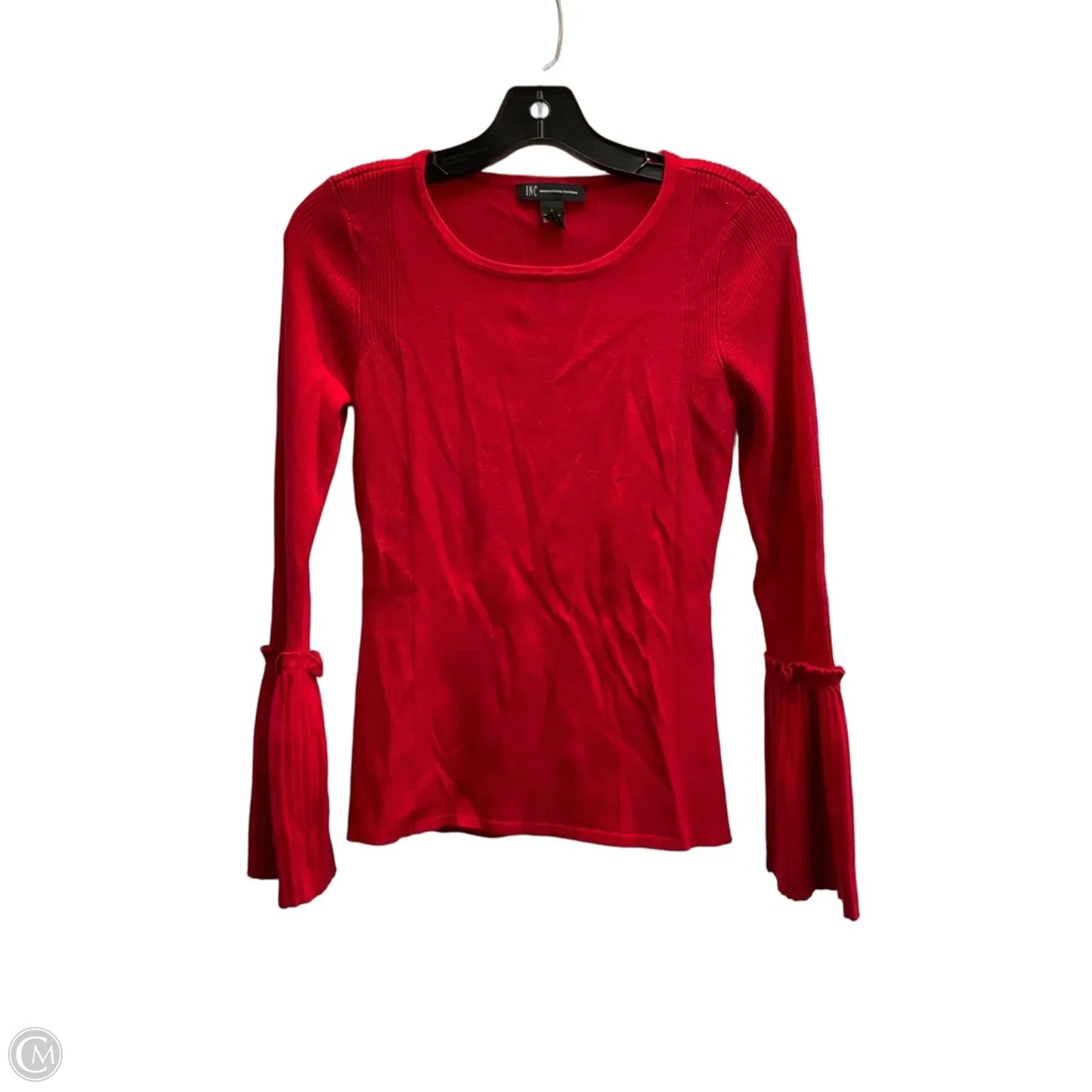 Top Long Sleeve By Inc In Red, Size: S