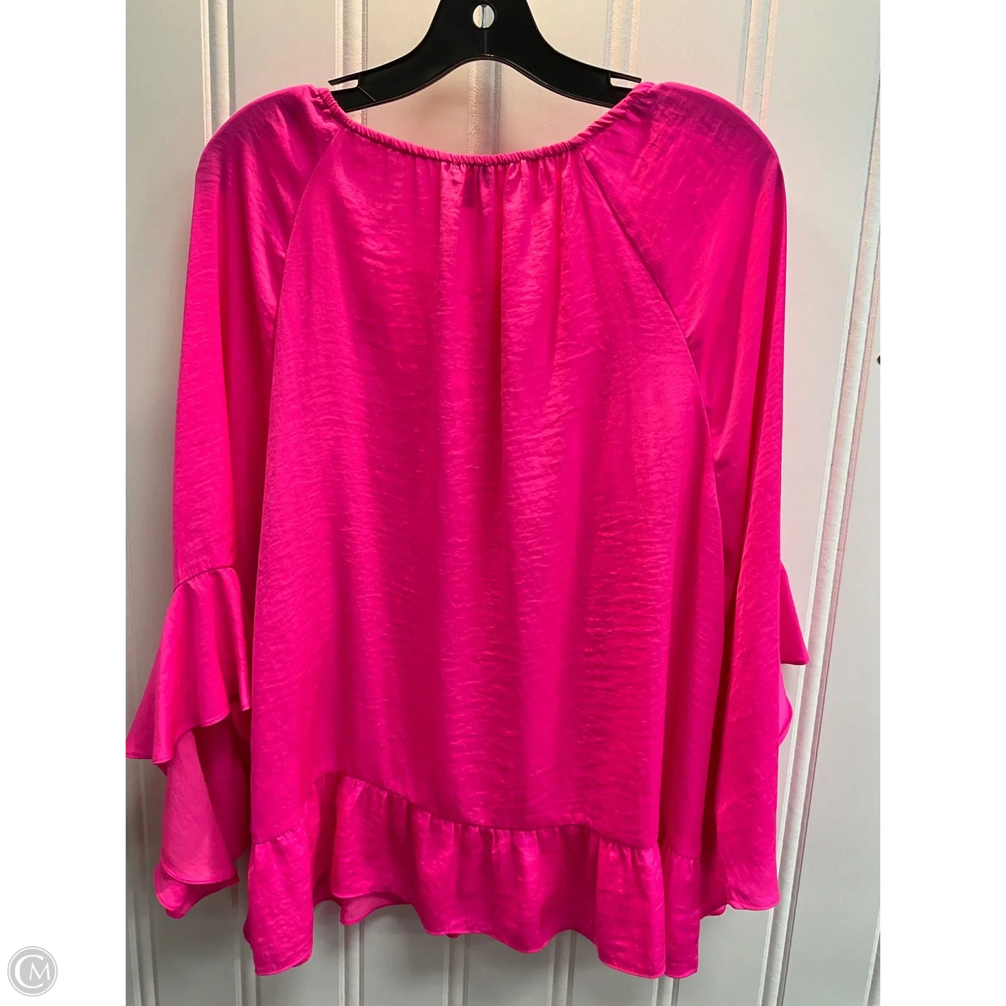 Blouse 3/4 Sleeve By Vince Camuto In Pink, Size: M