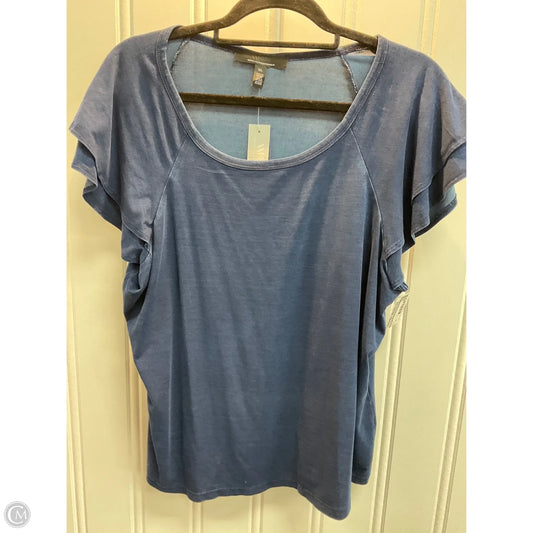 Top Short Sleeve By White House Black Market In Blue, Size: Xl