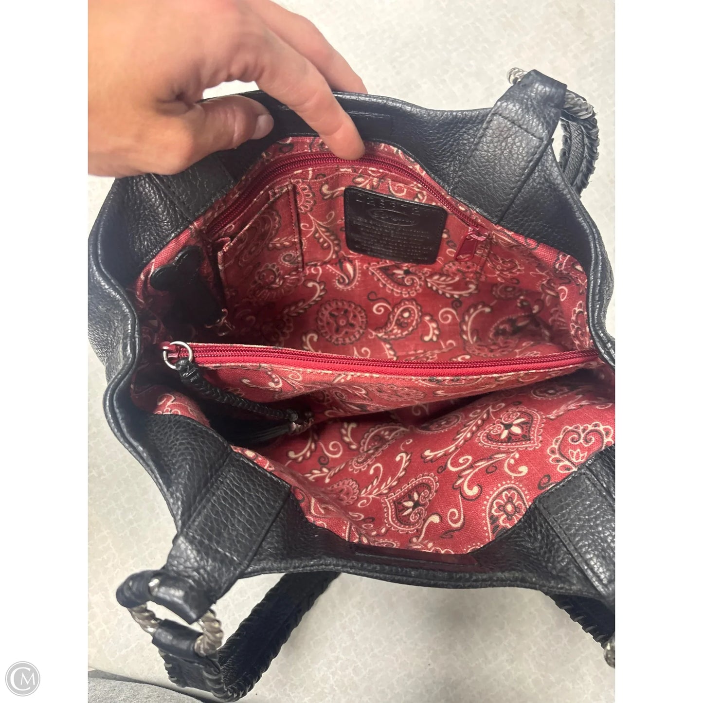 Handbag Leather By Brighton, Size: Medium