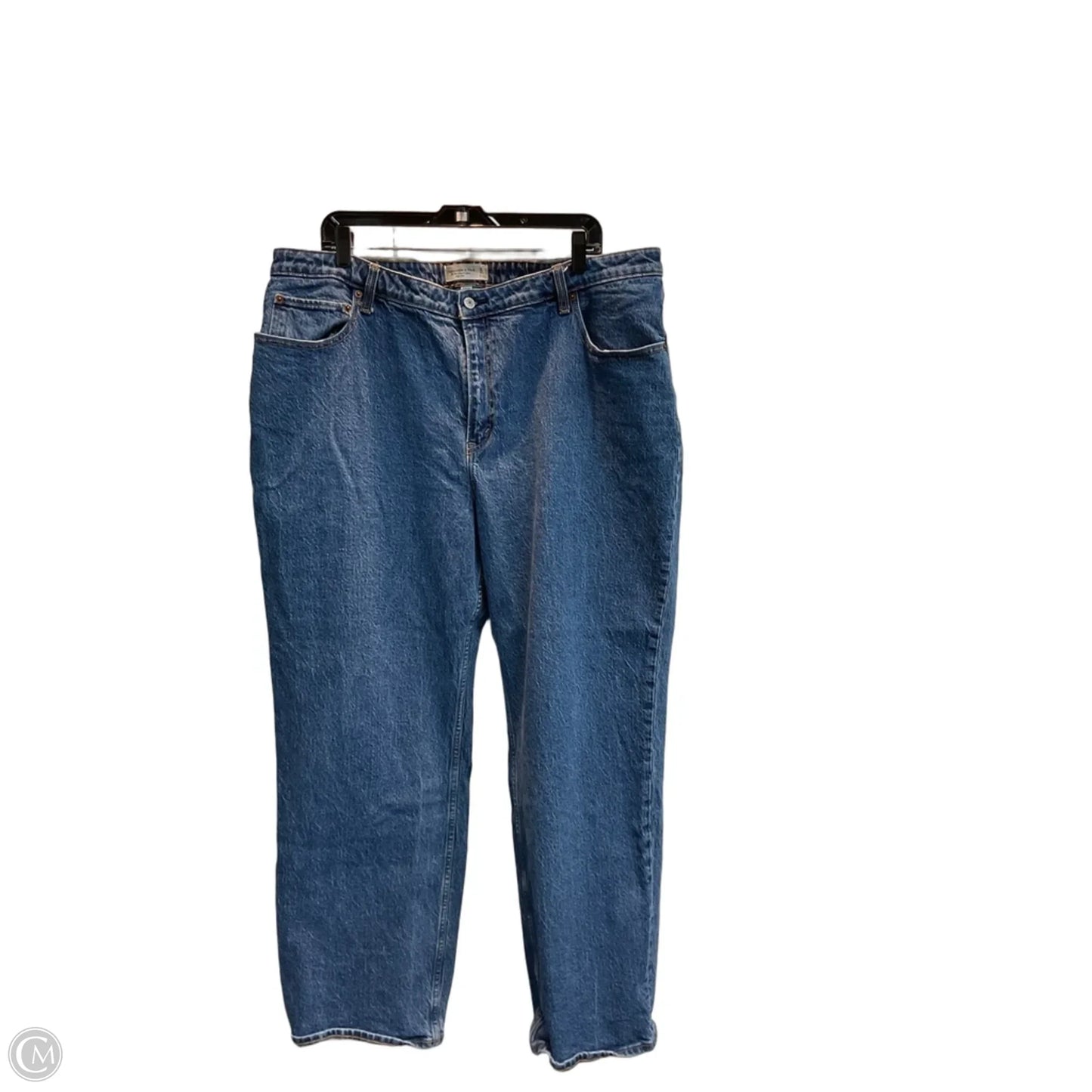 Jeans Wide Leg By Abercrombie And Fitch In Blue Denim, Size: 20