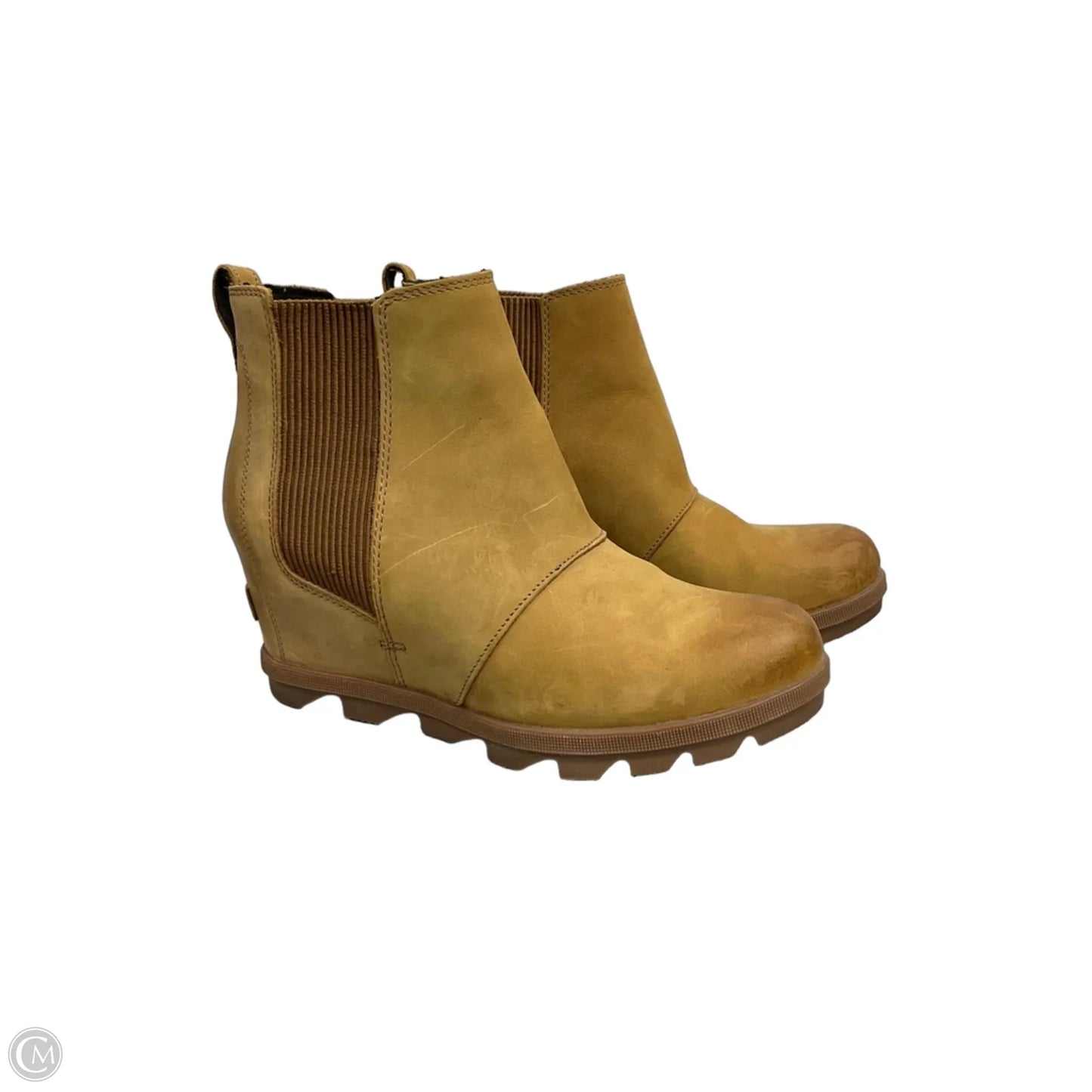 Boots Ankle Heels By Sorel In Brown, Size: 9.5