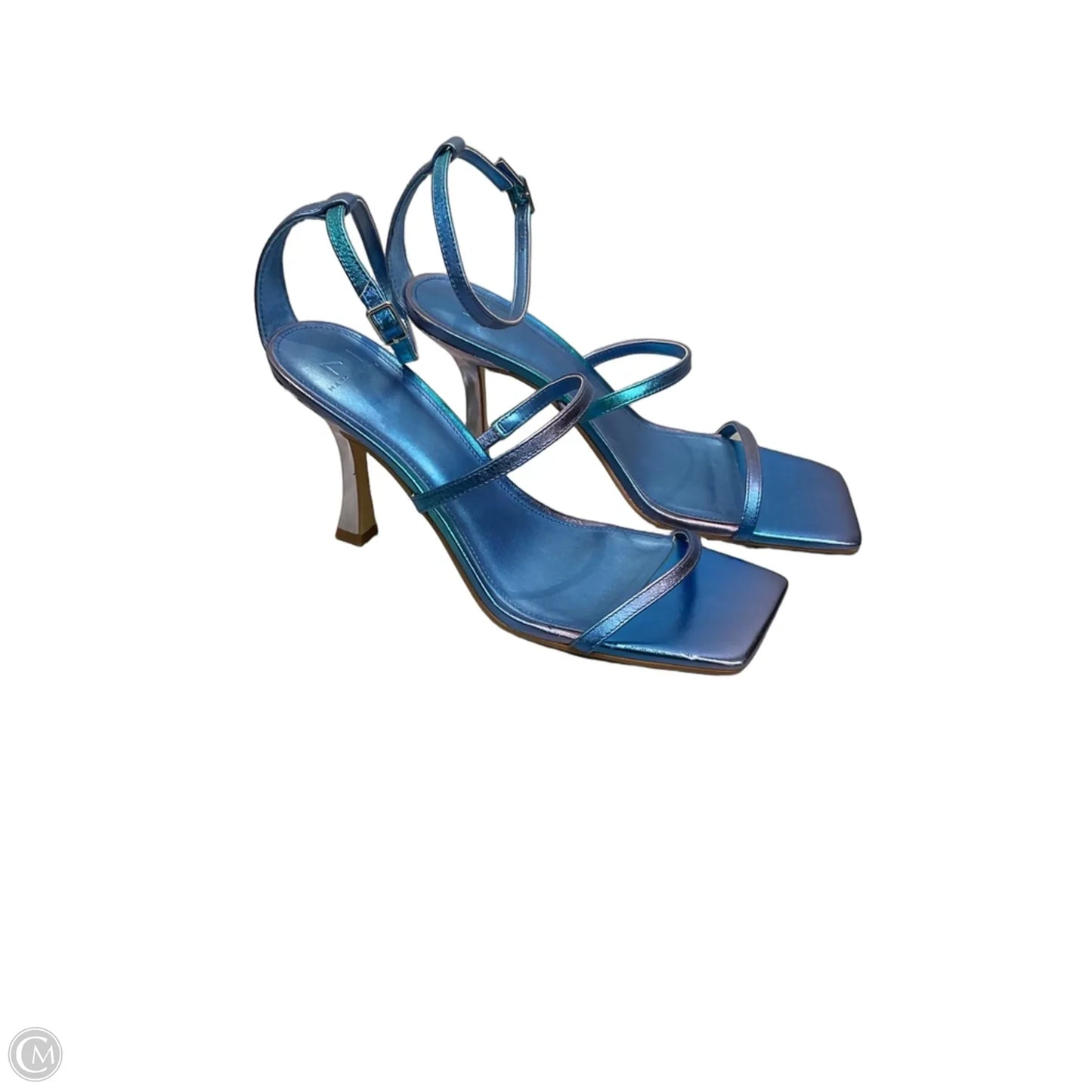 Sandals Heels Kitten By Marc Fisher In Blue, Size: 9.5