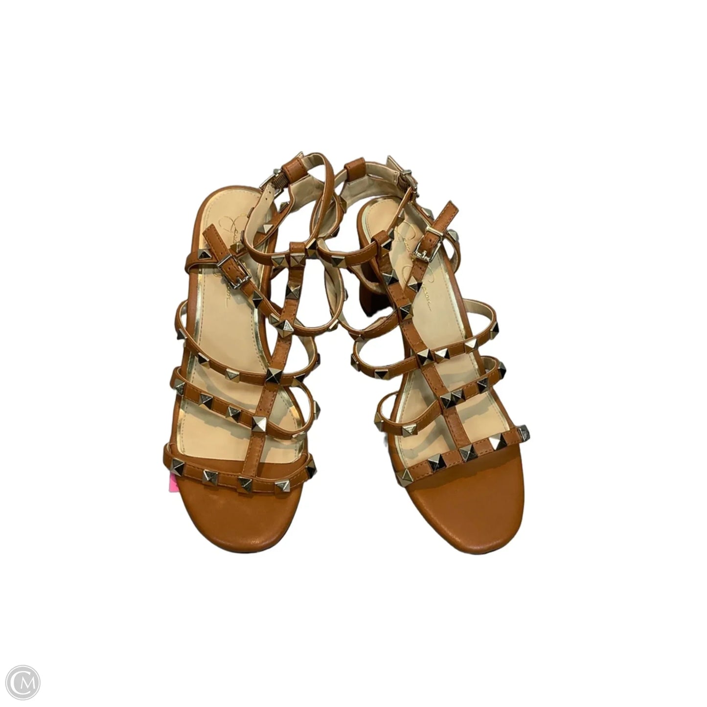 Sandals Heels Block By Jessica Simpson In Brown, Size: 9.5