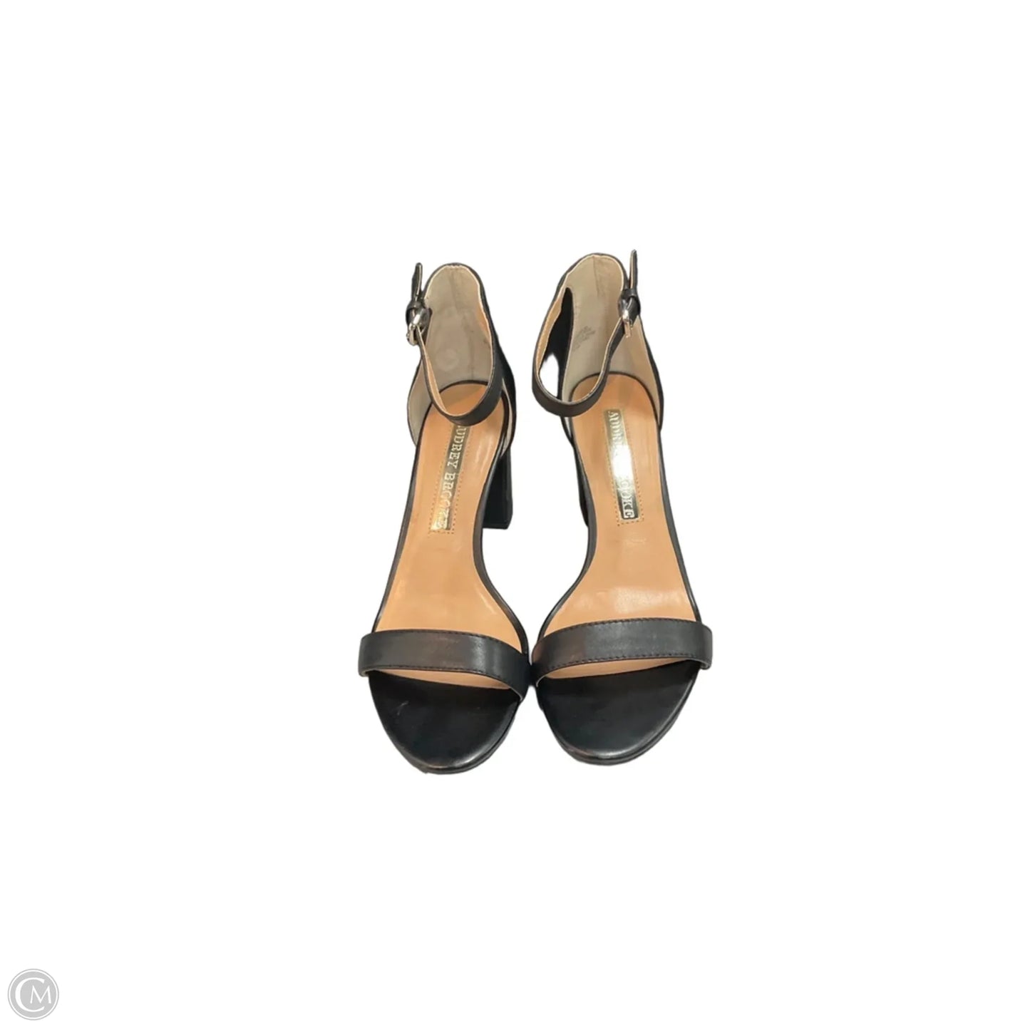 Sandals Heels Block By Audrey Brooke In Black, Size: 6.5