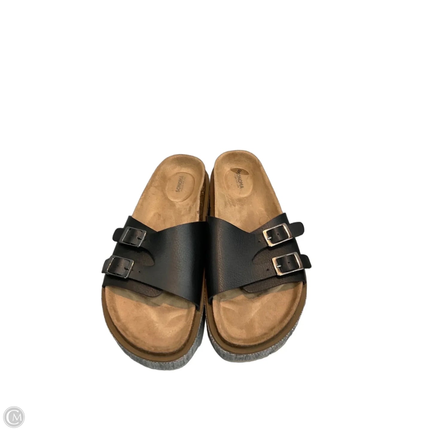 Sandals Heels Platform By Sonoma In Black, Size: 9