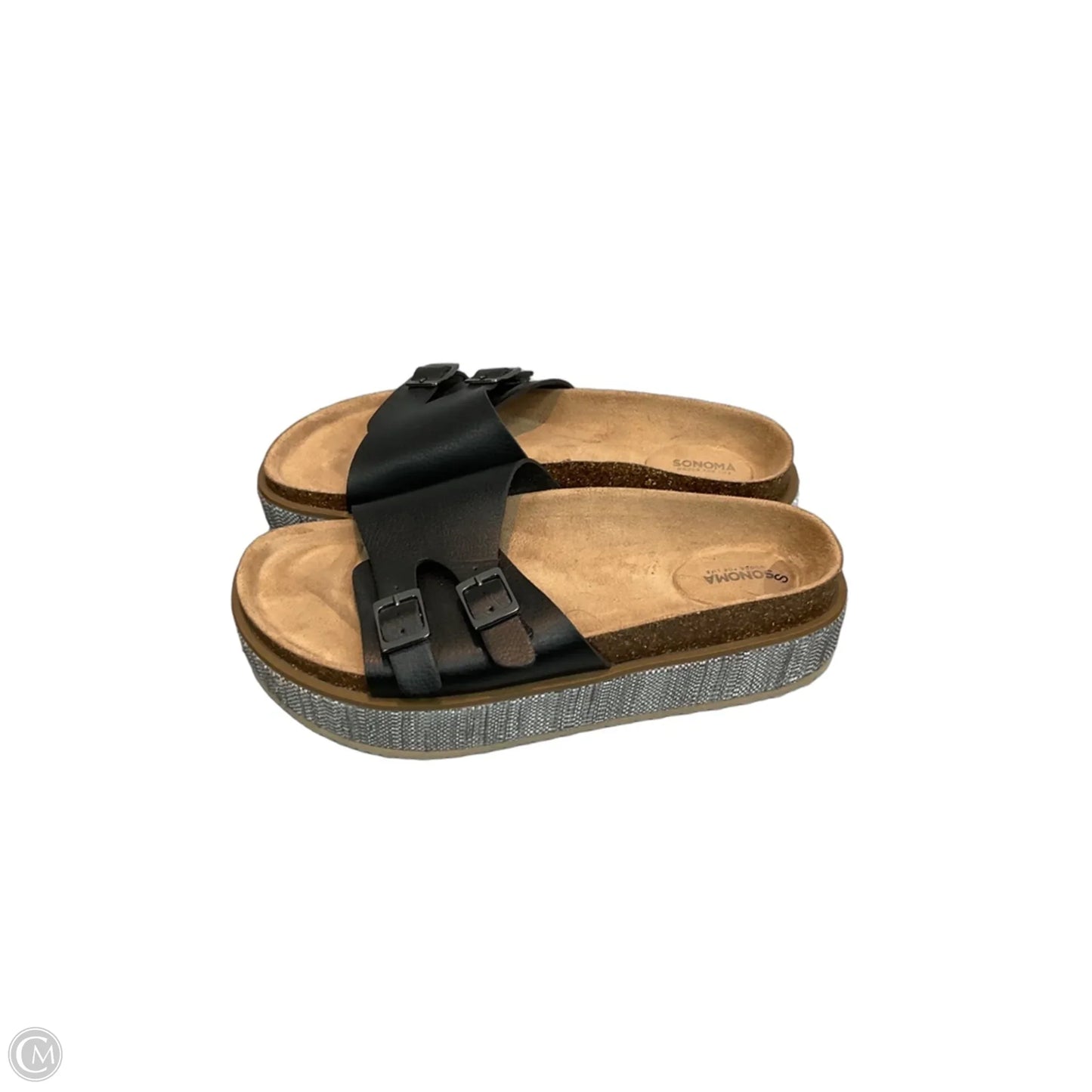 Sandals Heels Platform By Sonoma In Black, Size: 9