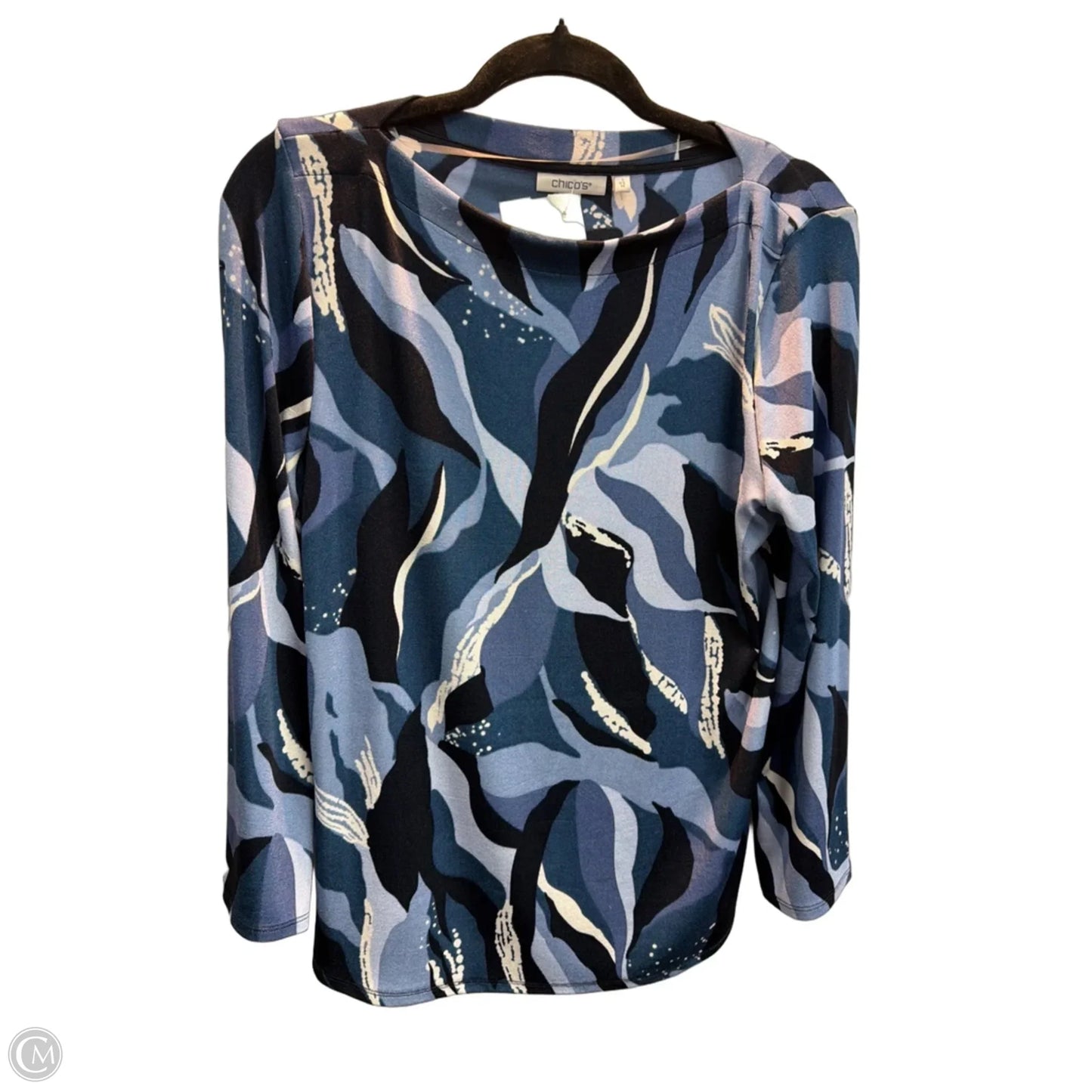 Top Long Sleeve By Chicos In Blue, Size: M