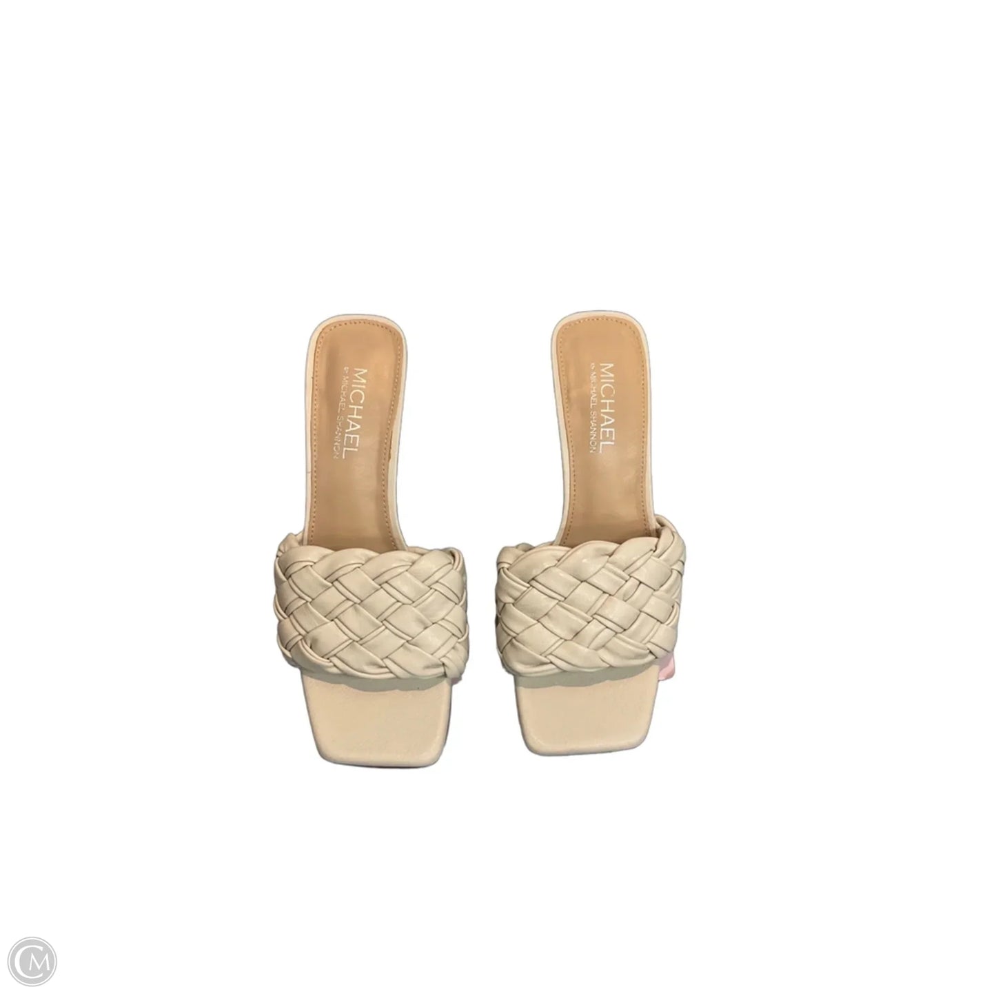Sandals Heels Kitten By Michael Shannon In Cream, Size: 8