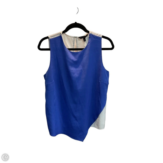 Top Sleeveless By Banana Republic In Blue & White, Size: M
