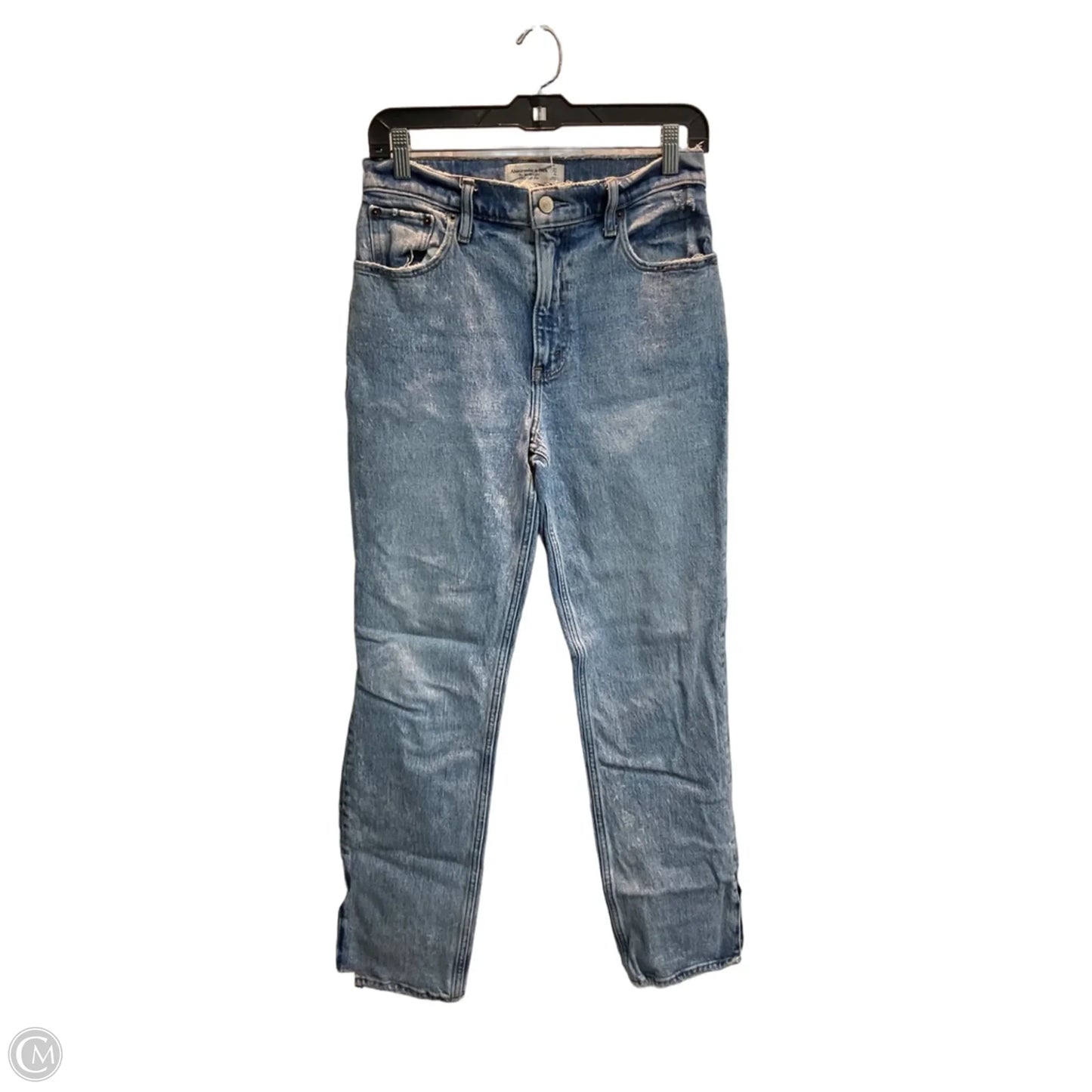 Jeans Straight By Abercrombie And Fitch In Blue Denim, Size: 4p