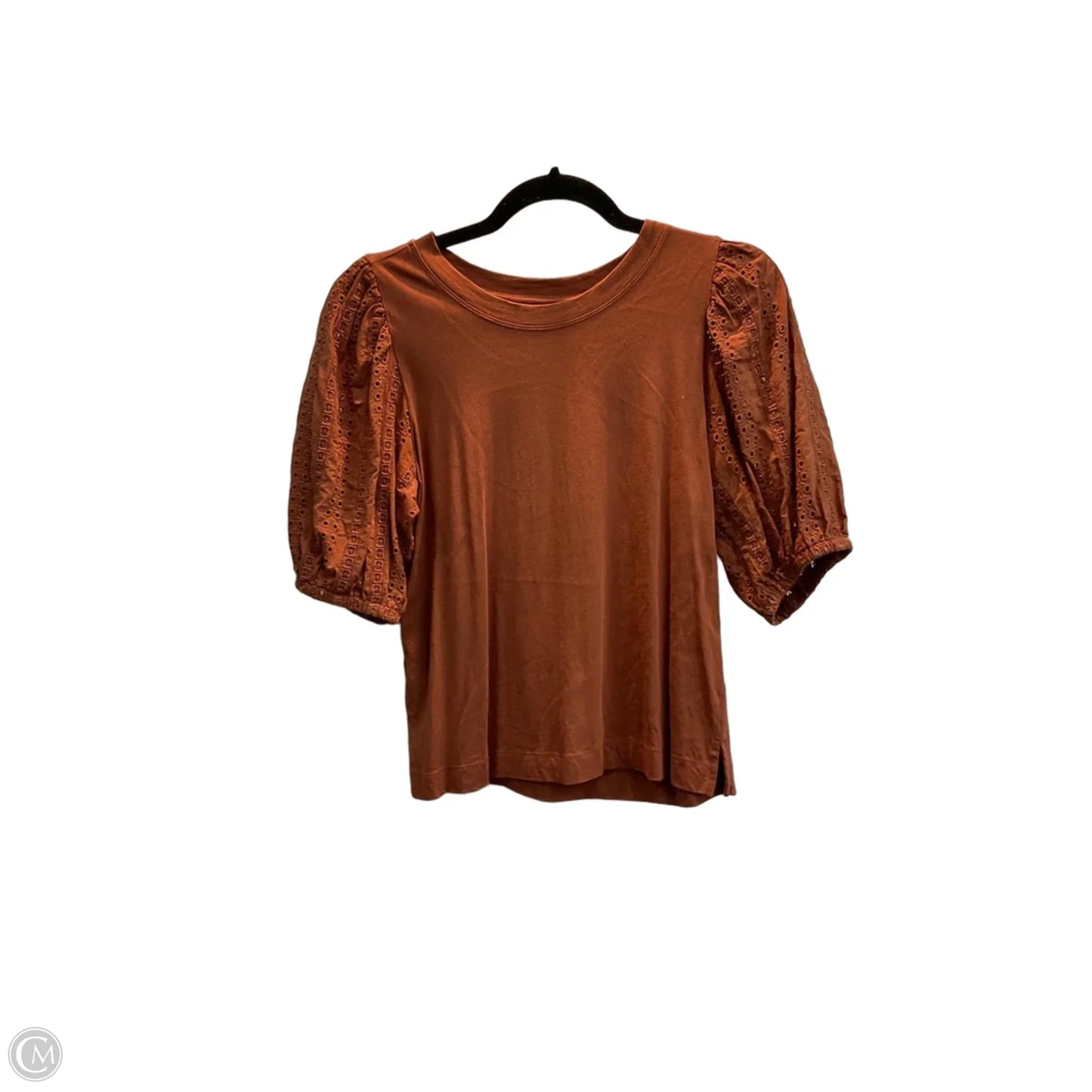 Top Short Sleeve By Loft In Brown, Size: S